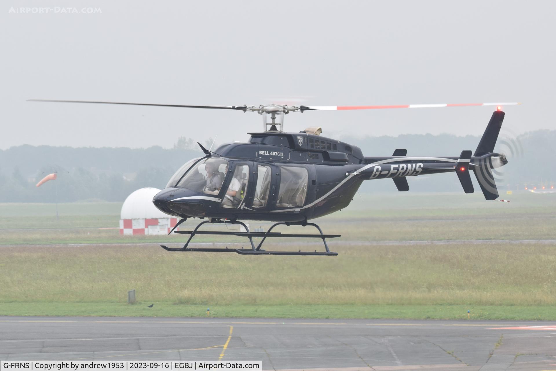 G-FRNS, 2020 Bell 407GXi C/N 54894, G-FRNS at Gloucestershire Airport.