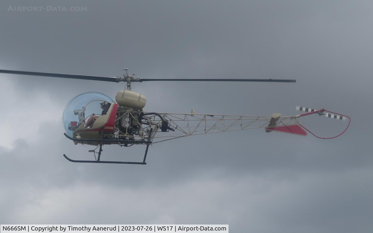 N666SM, Bell 47G-3B-1 Sioux C/N 3533, Bell 47G-3B-1, c/n: 3533. AirVenture 2023