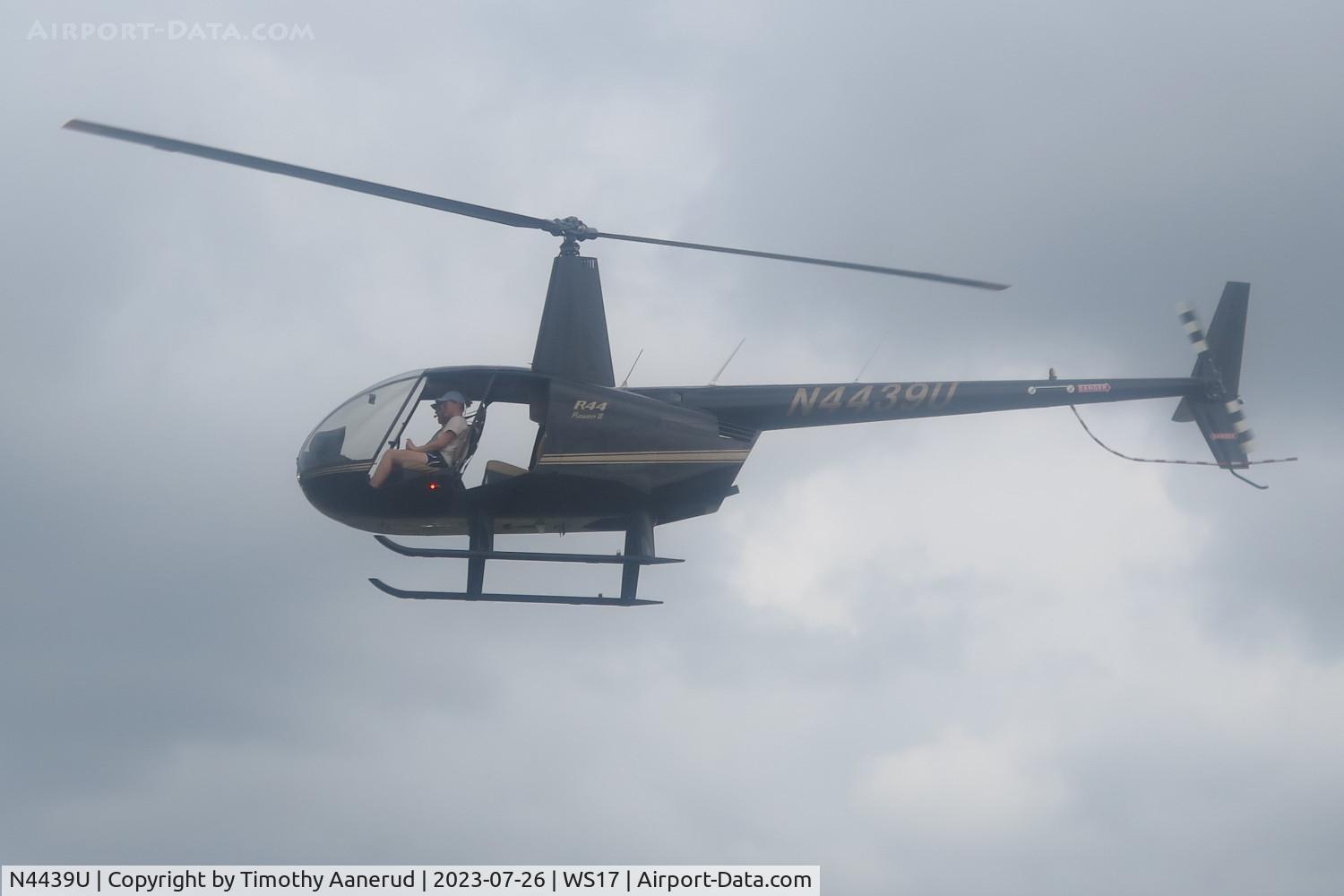 N4439U, Robinson R44 II C/N 12890, Robinson R44 II, c/n: 12890. Helicopter rides. AirVenture 2023