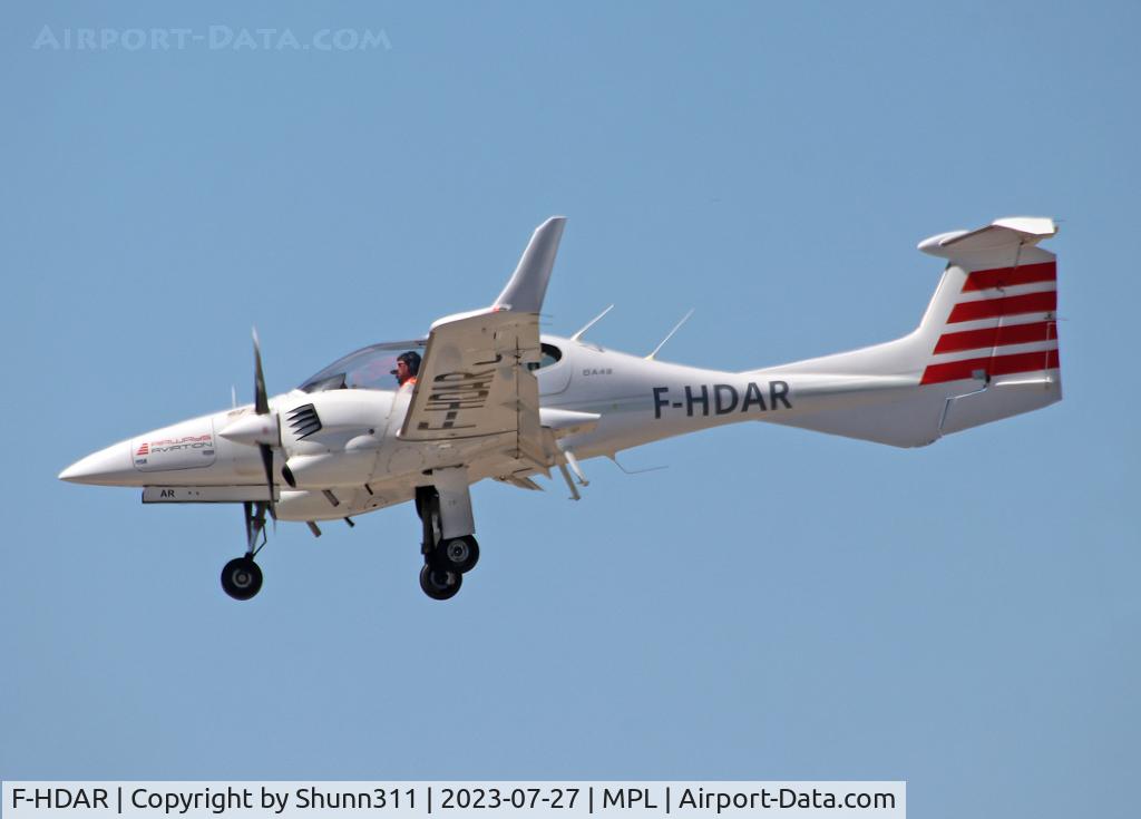 F-HDAR, 2008 Diamond DA-42 Twin Star C/N 42.382, Landing rwy 12L