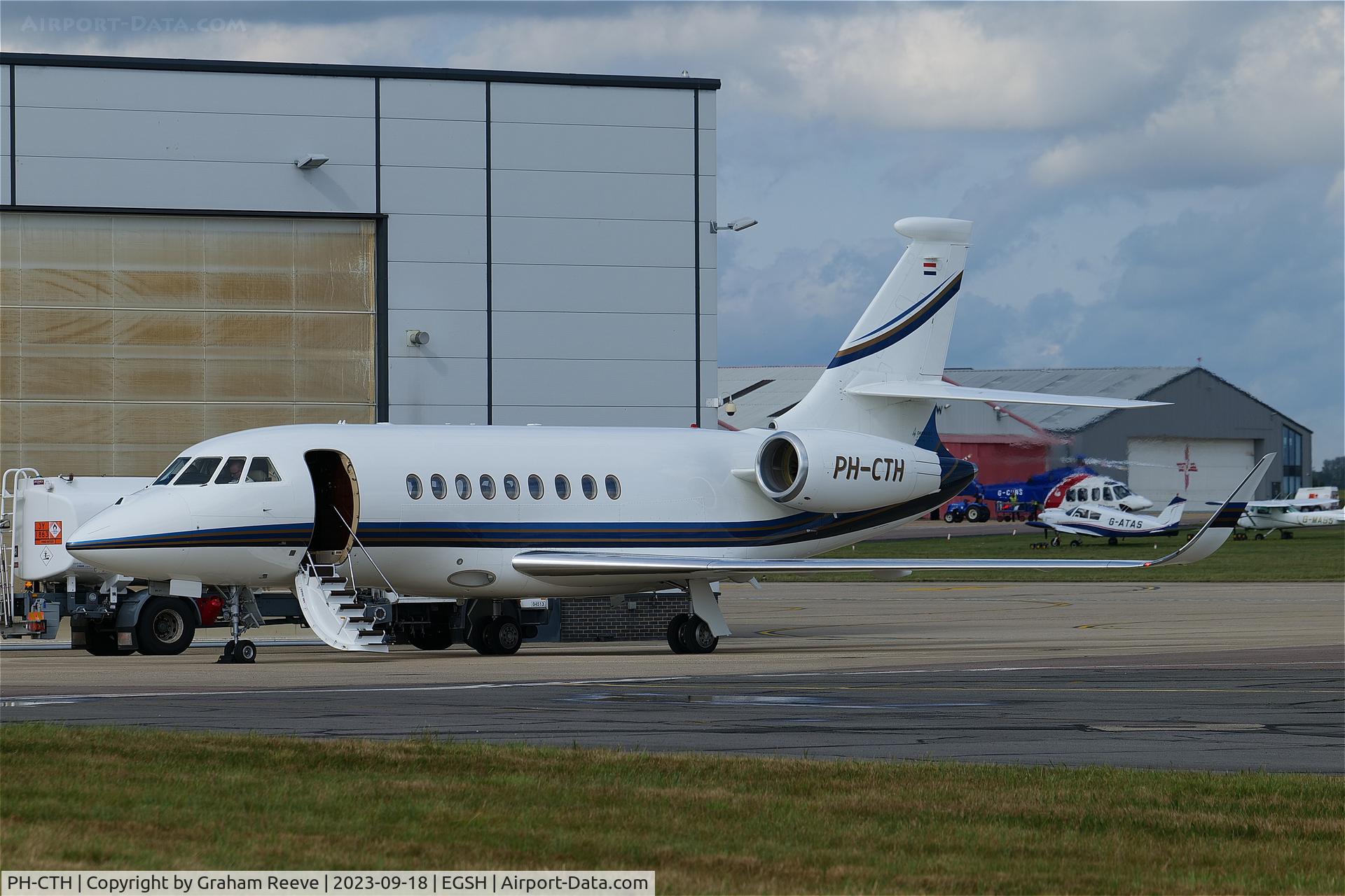 PH-CTH, 2011 Dassault Falcon 2000LX C/N 194, Parked at Norwich.