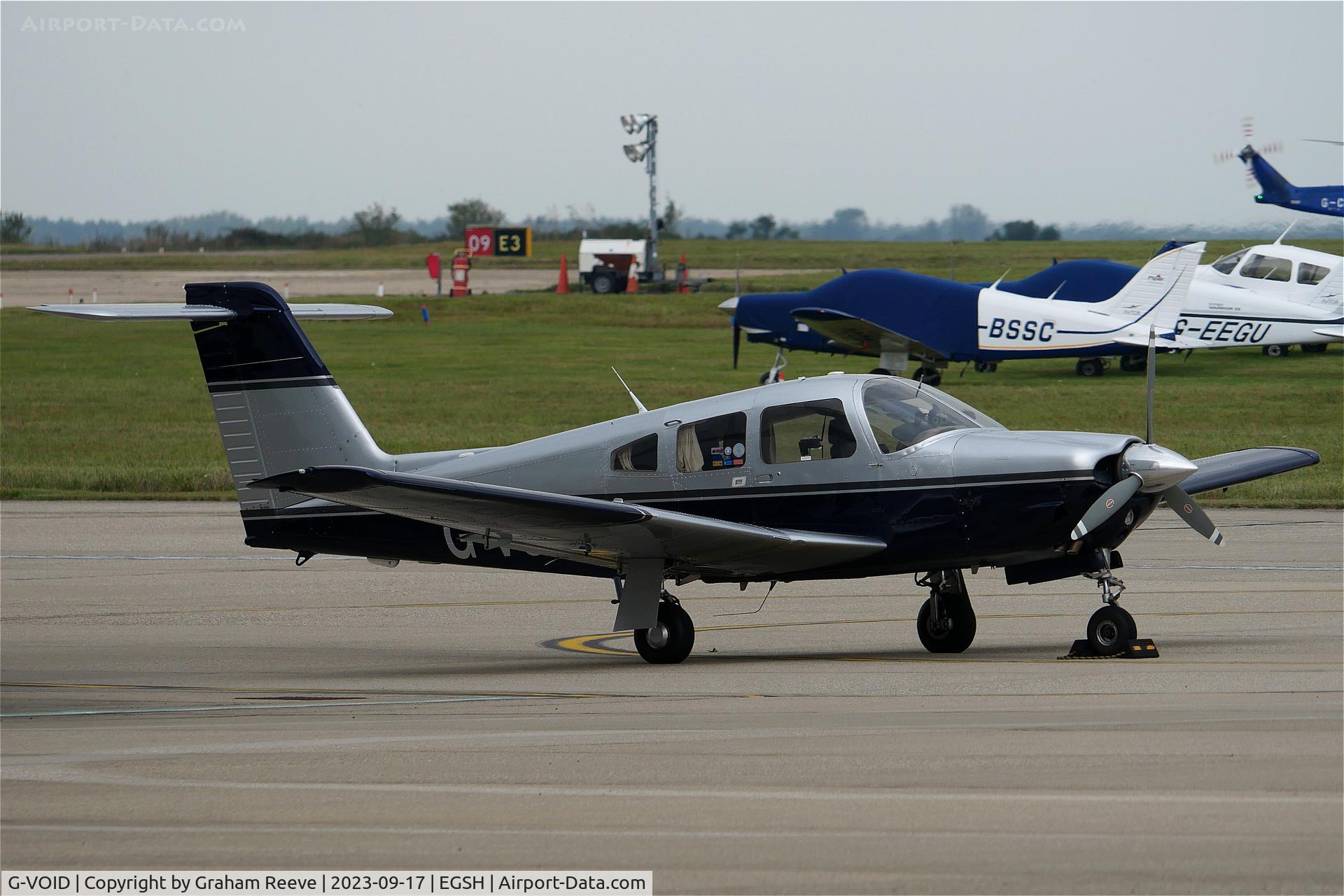 G-VOID, 1981 Piper PA-28RT-201 Arrow IV C/N 28R-8118049, Parked at Norwich.