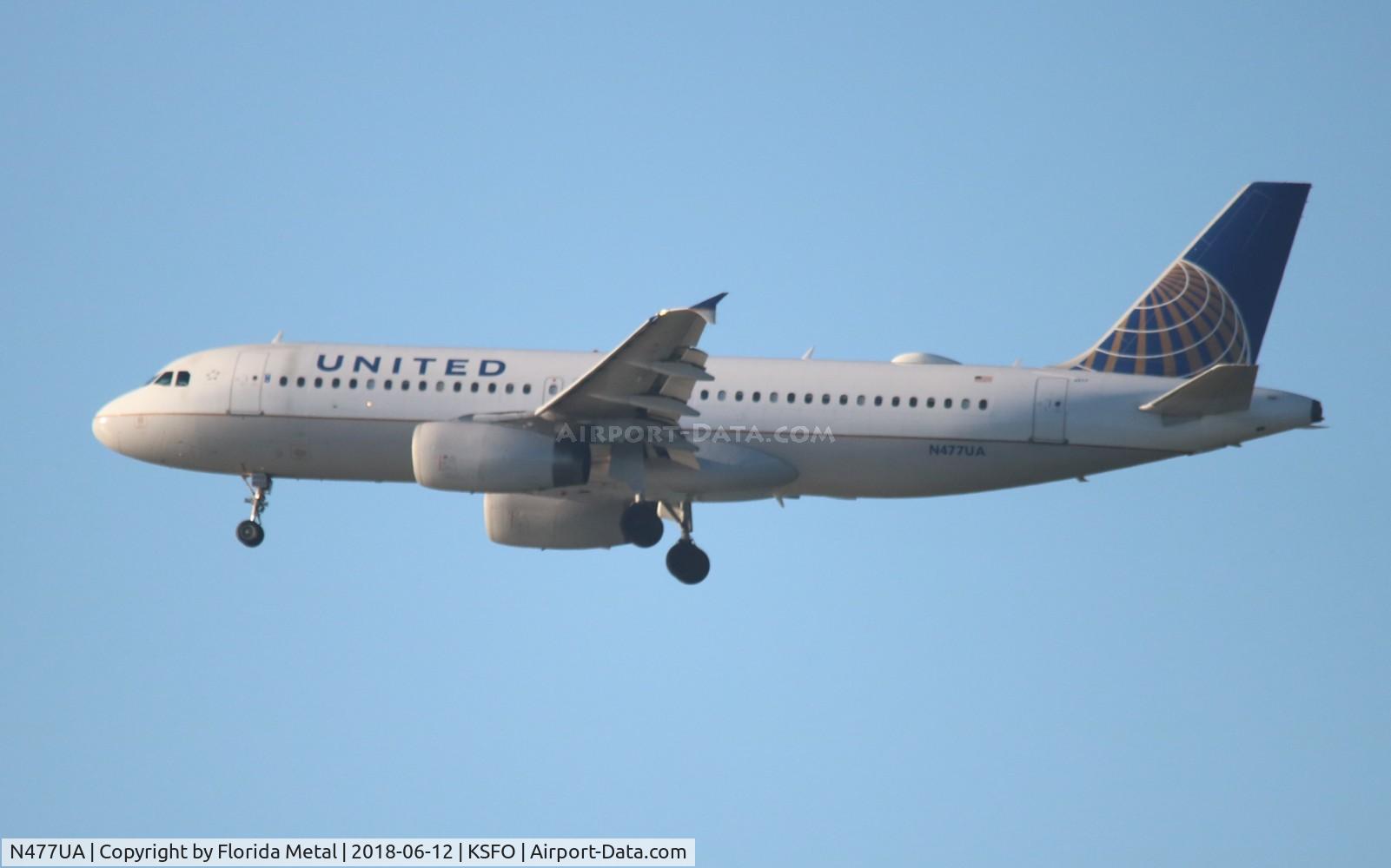 N477UA, 2001 Airbus A320-232 C/N 1514, UAL A320 zx MEX-SFO