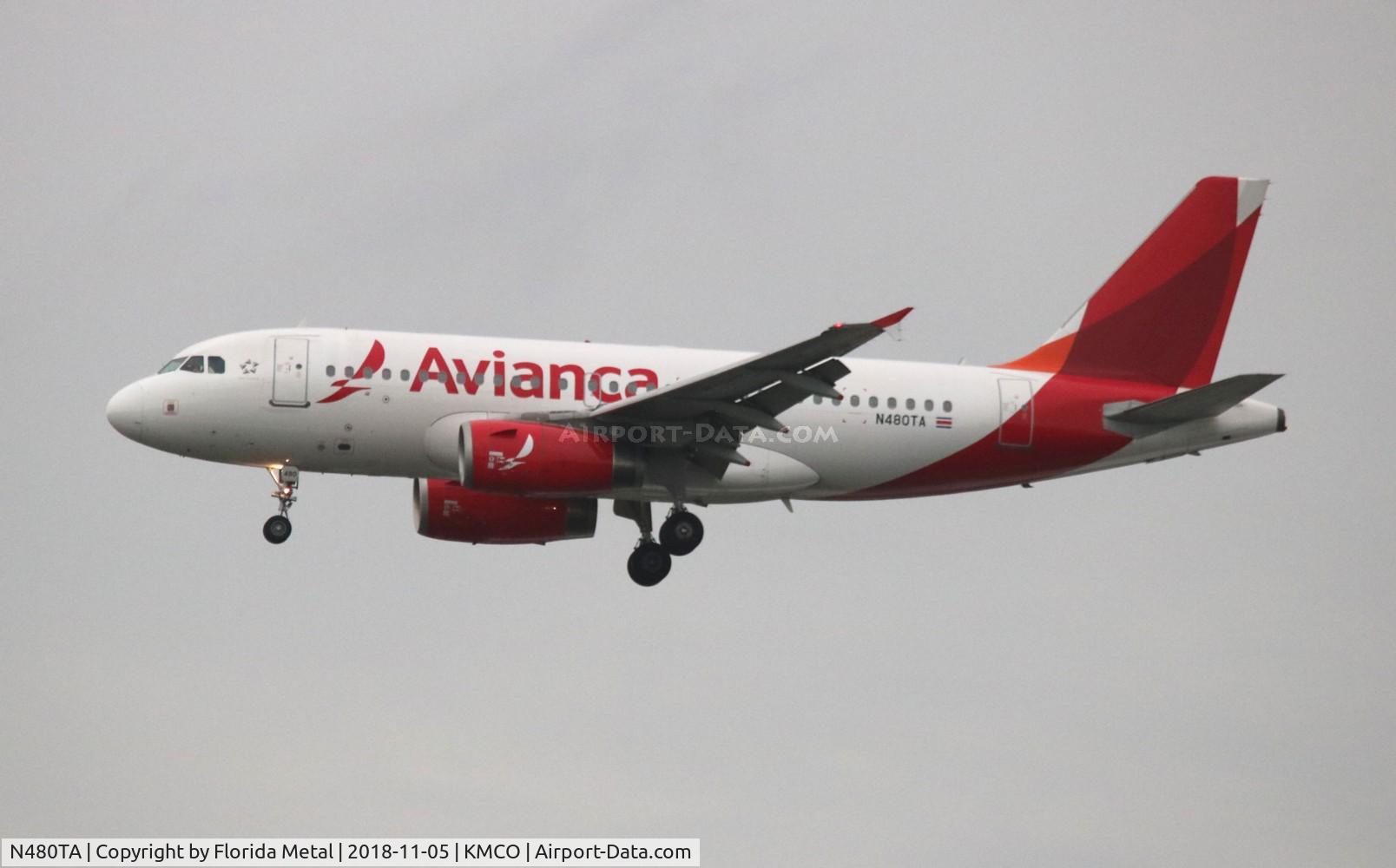 N480TA, 2007 Airbus A319-132 C/N 3057, AVA A319 zx SAL-MCO