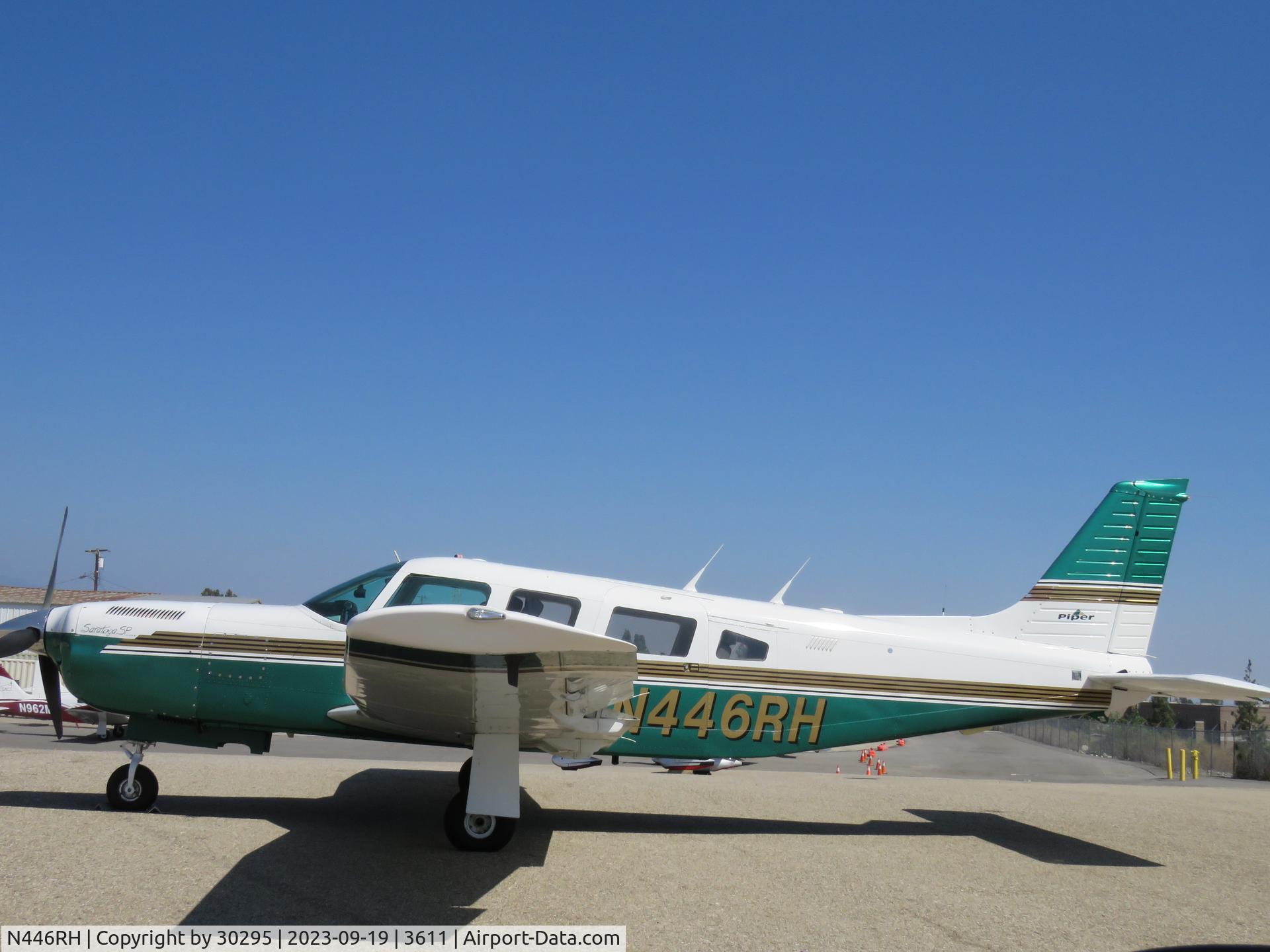 N446RH, 1980 Piper PA-32R-301T Turbo Saratoga C/N 32R-8129025, Parked