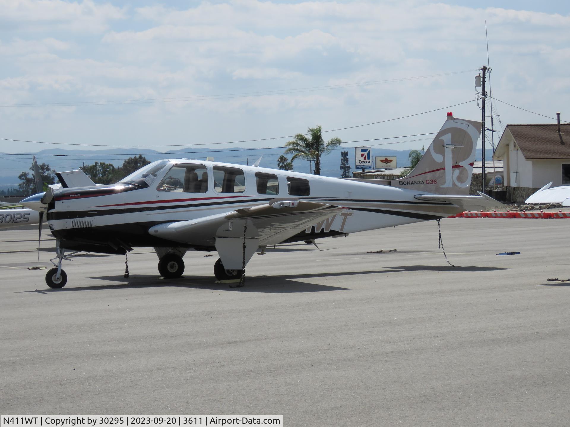 N411WT, 2011 Beechcraft G36 Bonanza C/N E-3958, Parked