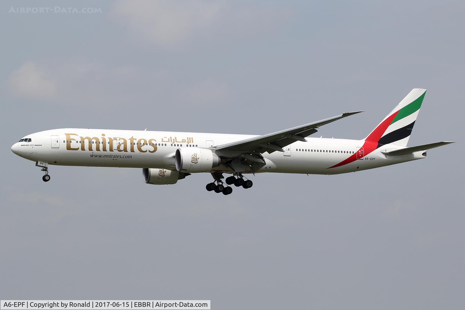 A6-EPF, 2015 Boeing 777-31H/ER C/N 42325, at bru