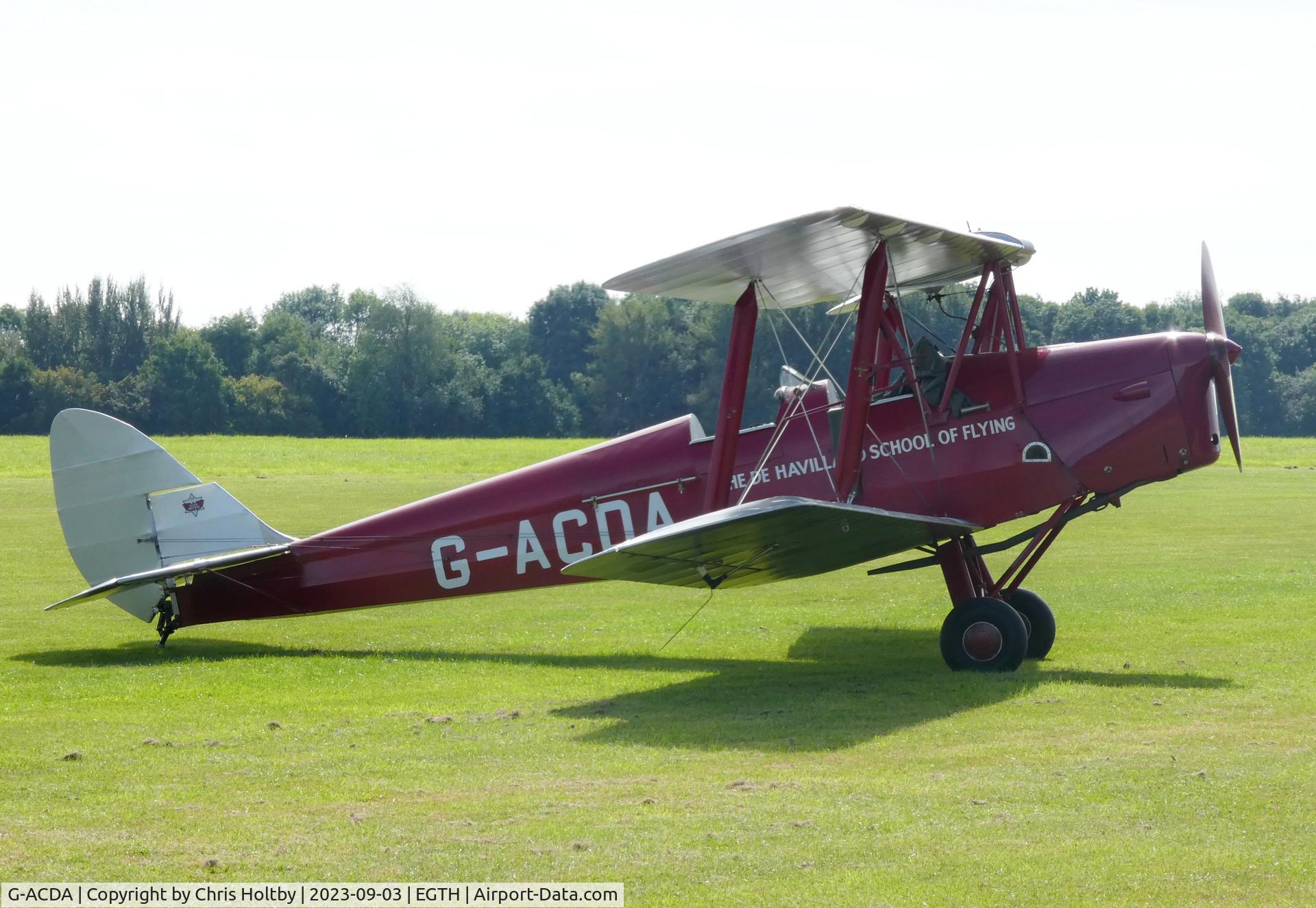 G-ACDA, 1934 De Havilland DH-82A Tiger Moth II C/N 3175, One of the Tiger Moth team at Old Warden for the Vintage Airshow 2023