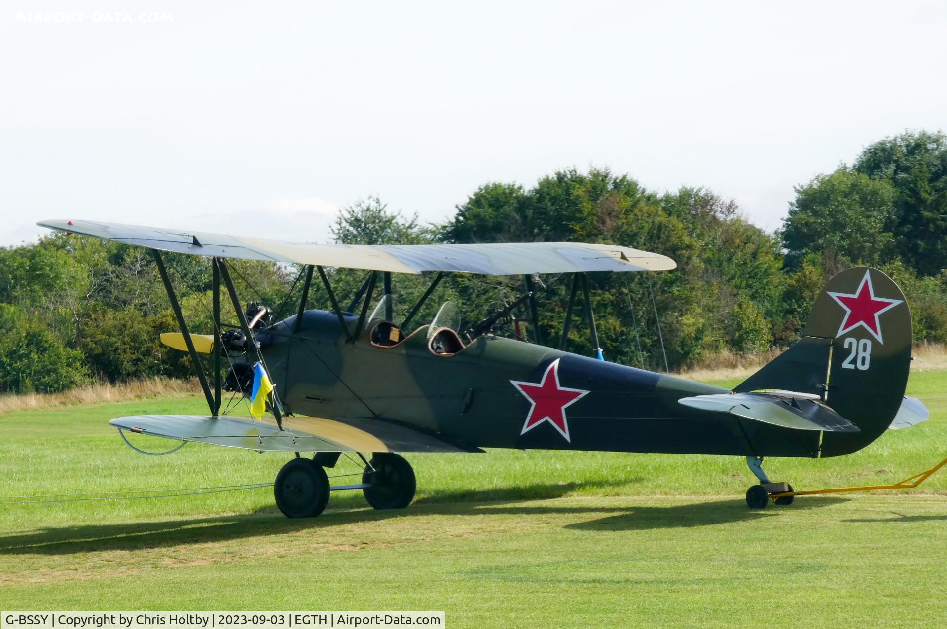 G-BSSY, 1944 Polikarpov Po-2 C/N 0094, Old Warden's 1944 Polikarpov rolled out for the Vintage Airshow 2023