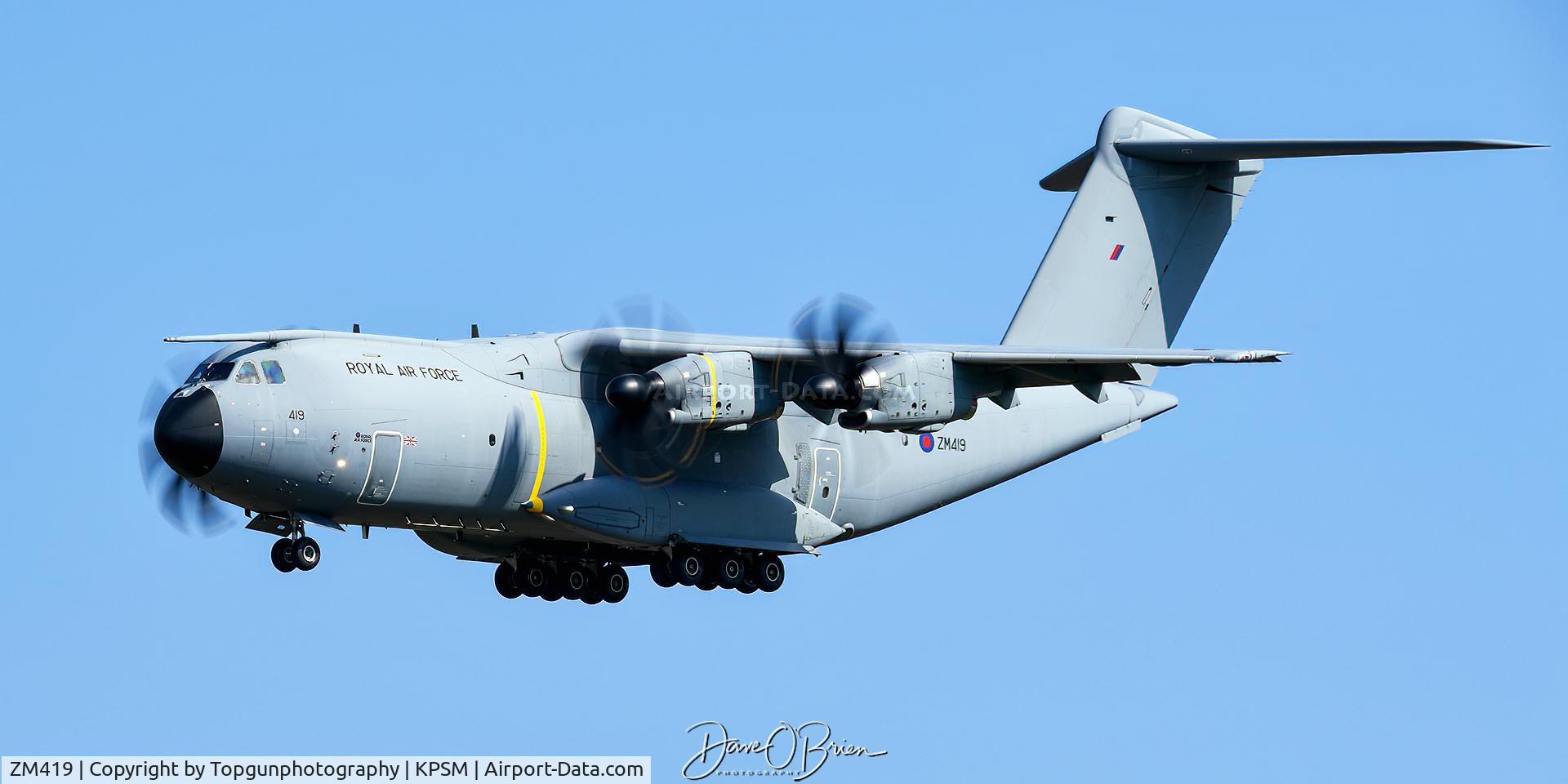 ZM419, 2018 Airbus A400M-180 Atlas C.1 C/N 077, ASCOT4508 inbound