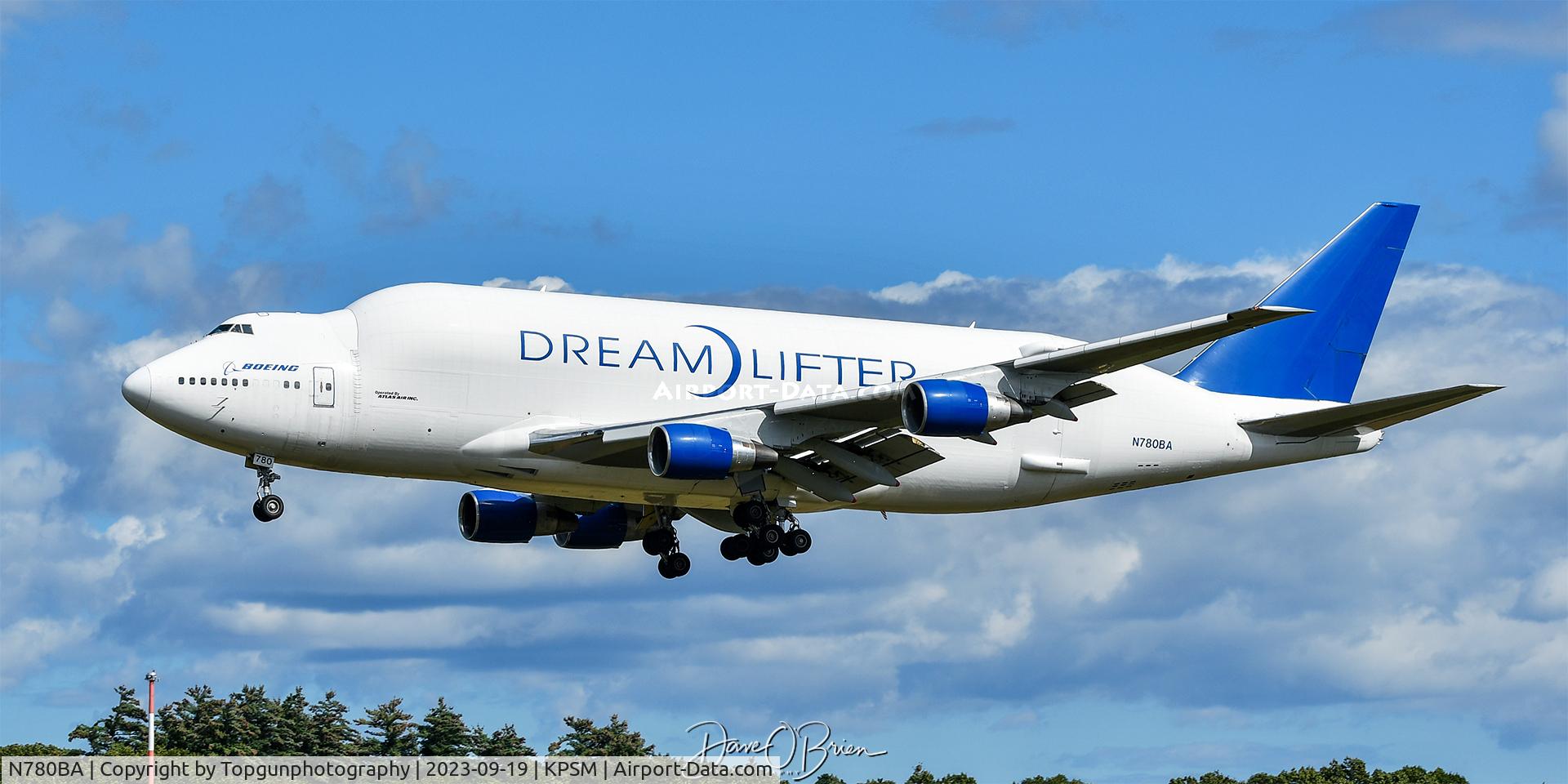 N780BA, 1990 Boeing 747-409(LCF) Dreamlifter C/N 24310, Hurricane over the ocean made this Dreamlifter need a stop over on it's way to KCHS.