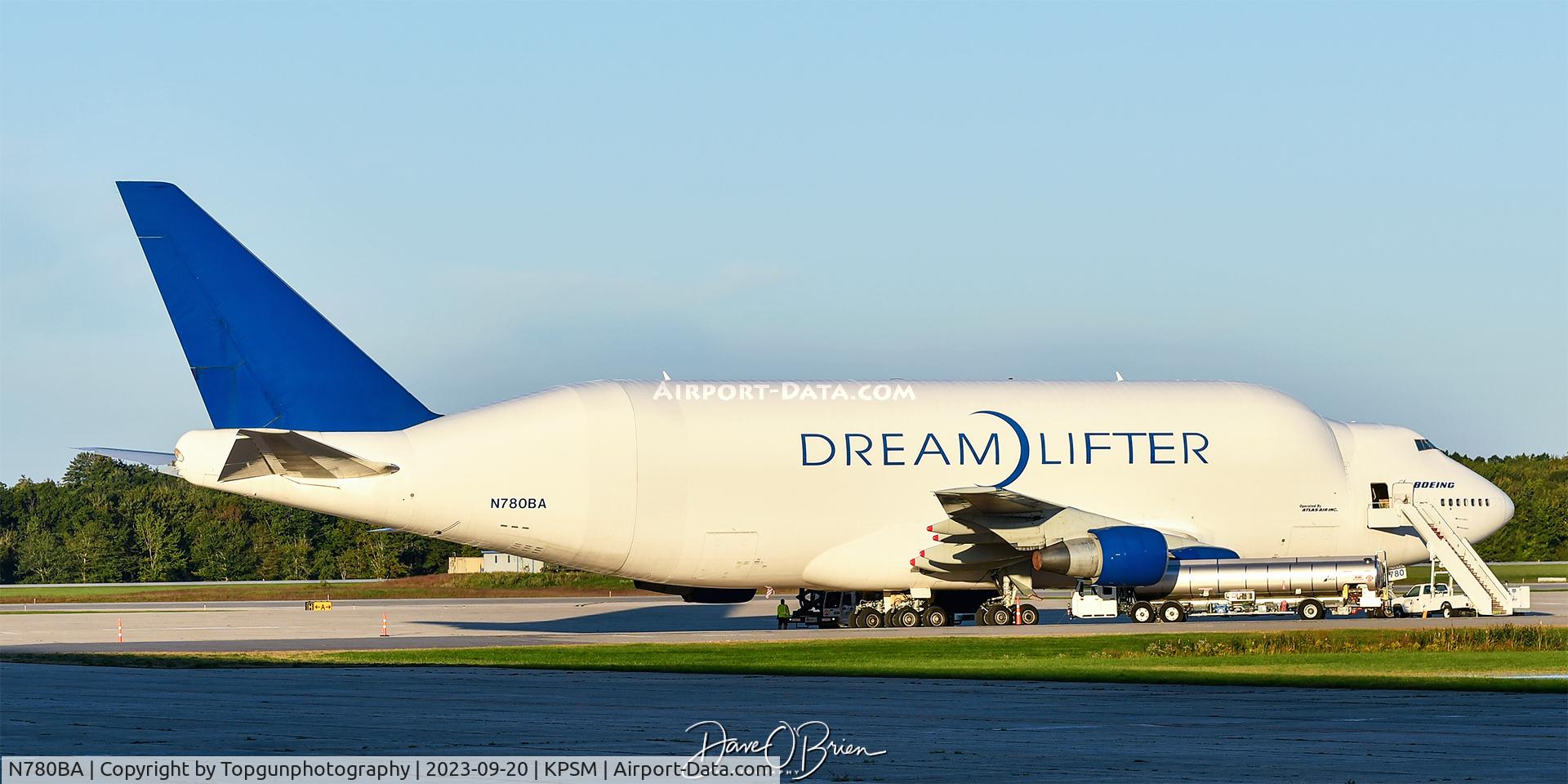 N780BA, 1990 Boeing 747-409(LCF) Dreamlifter C/N 24310, getting refueled before it's departure to Charleston