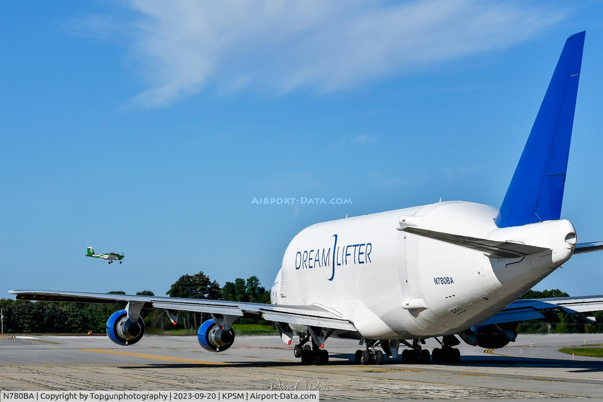 N780BA, 1990 Boeing 747-409(LCF) Dreamlifter C/N 24310, Dreamlifter holding short
