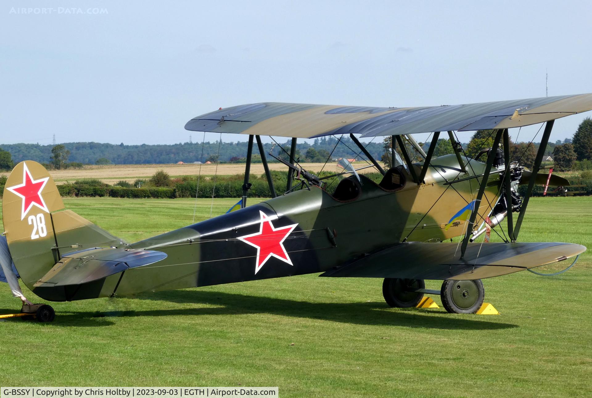G-BSSY, 1944 Polikarpov Po-2 C/N 0094, 1944 Polikarpov rolled out for the Vintage Airshow at Old Warden 2023