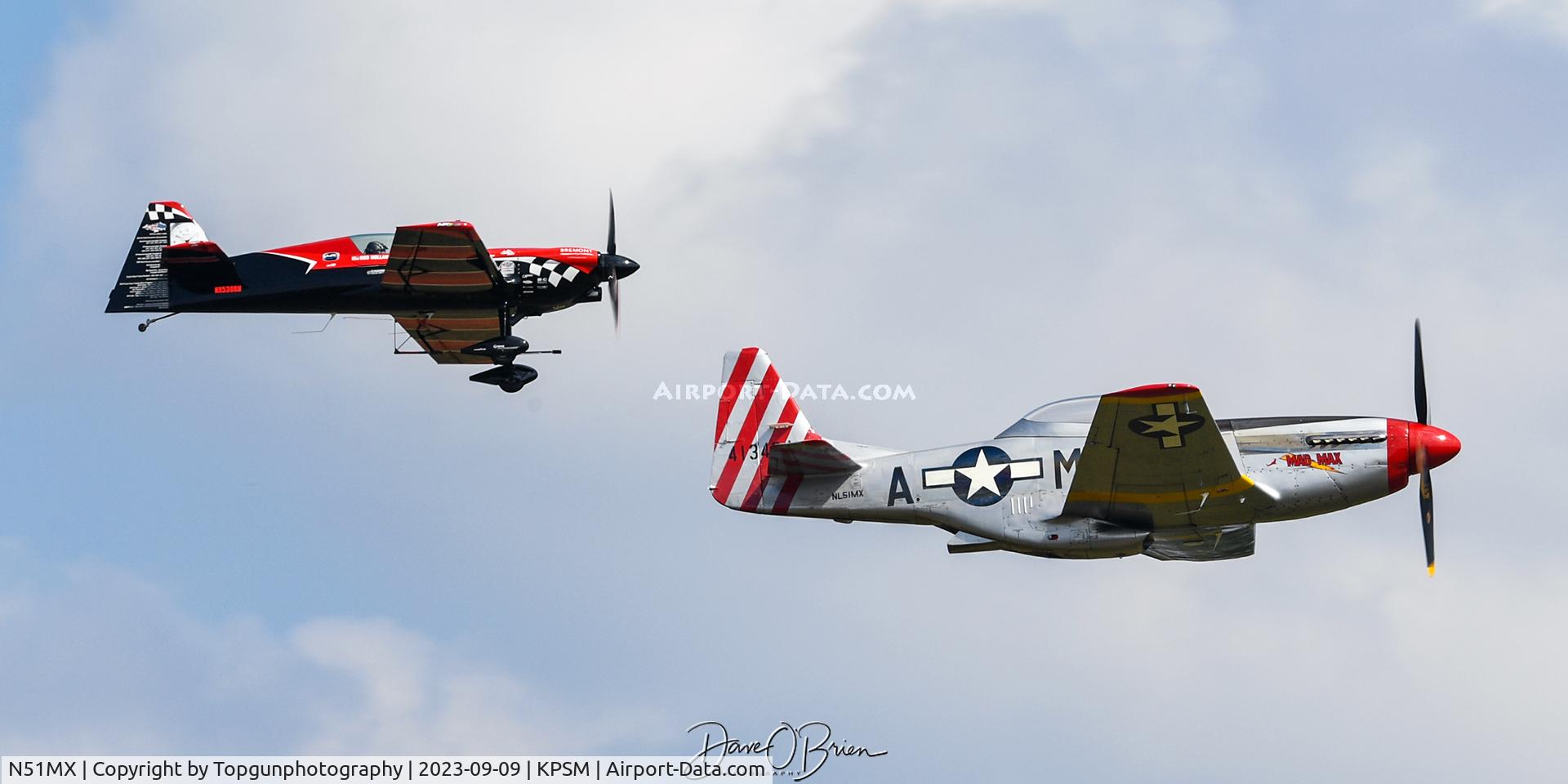 N51MX, 1944 North American F-51D Mustang C/N 45-11559, Heading out with Rob Holland