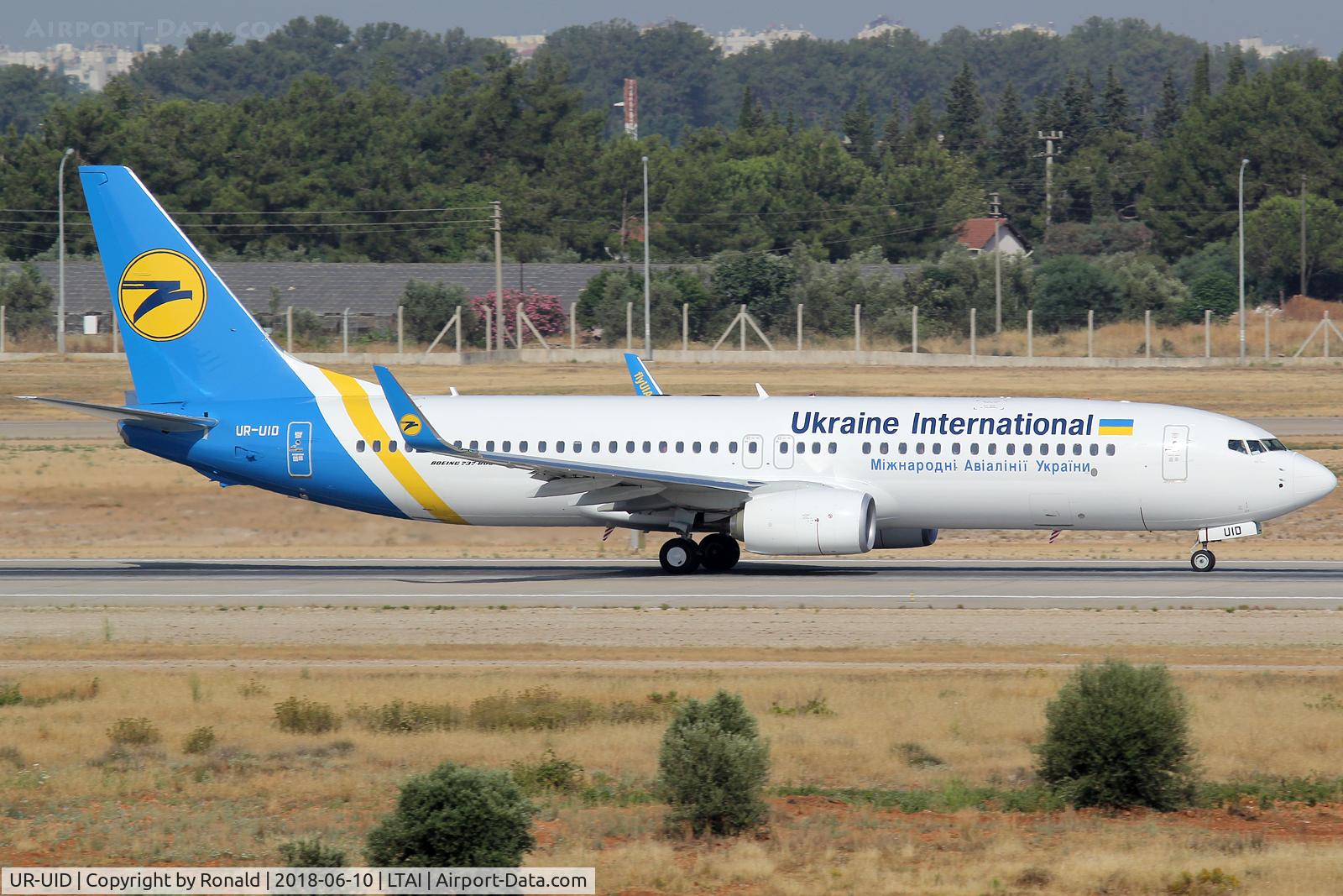 UR-UID, 2018 Boeing 737-8KV C/N 60176, at ayt