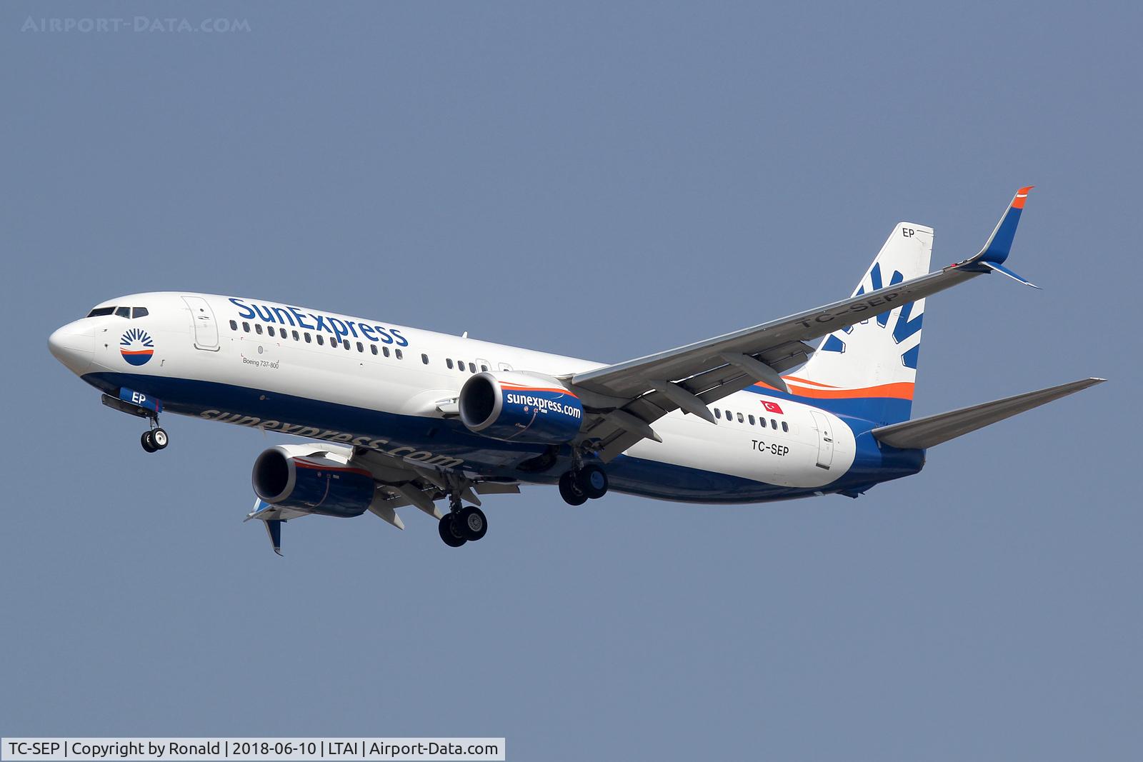 TC-SEP, 2016 Boeing 737-8HC C/N 61180, at ayt