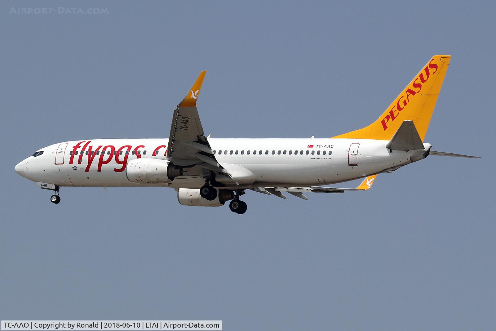 TC-AAO, 2000 Boeing 737-86N C/N 28619, at ayt