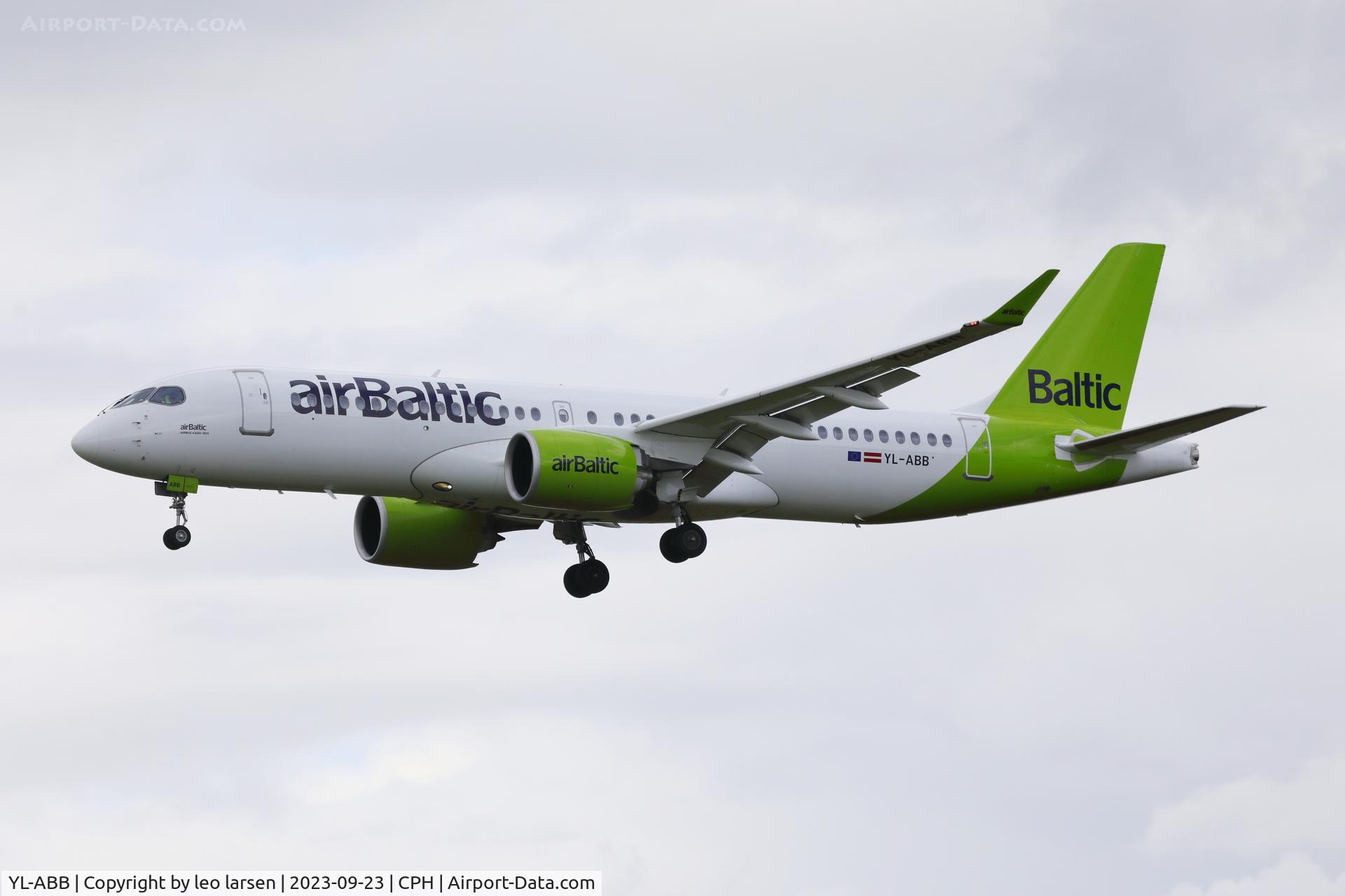 YL-ABB, 2021 Airbus A220-300 C/N 55126, Copenhagen 23.9.2023