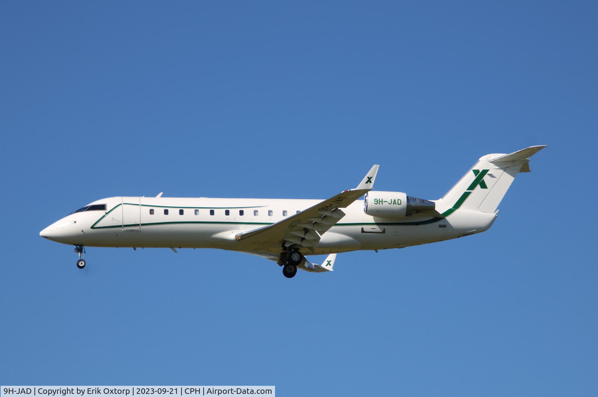 9H-JAD, 2005 Bombardier Challenger 850 (CL-600-2B19) C/N 8060, 9H-JAD landing rw 22L