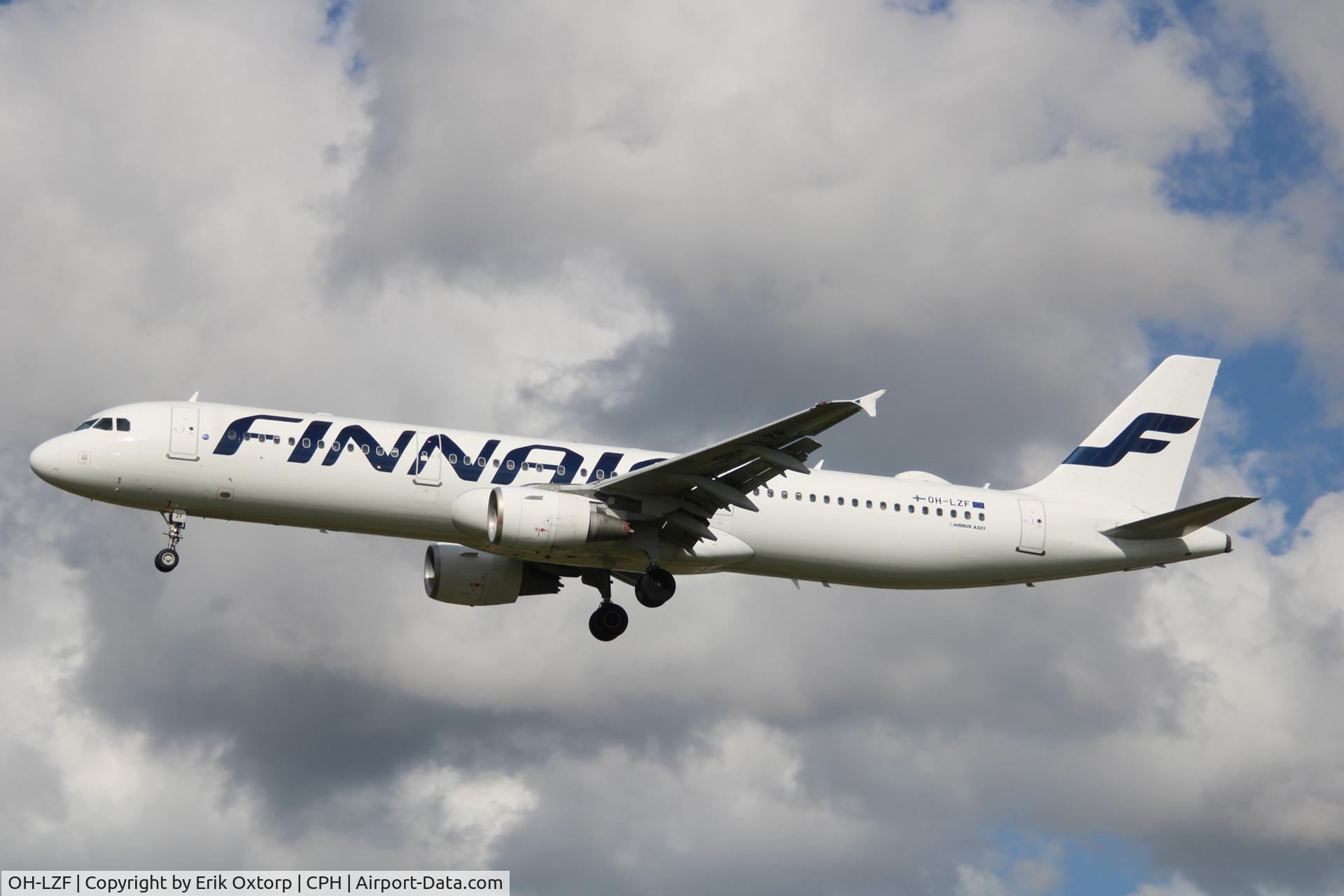 OH-LZF, 2004 Airbus A321-211 C/N 2208, OH-LZF landing rw 22L
