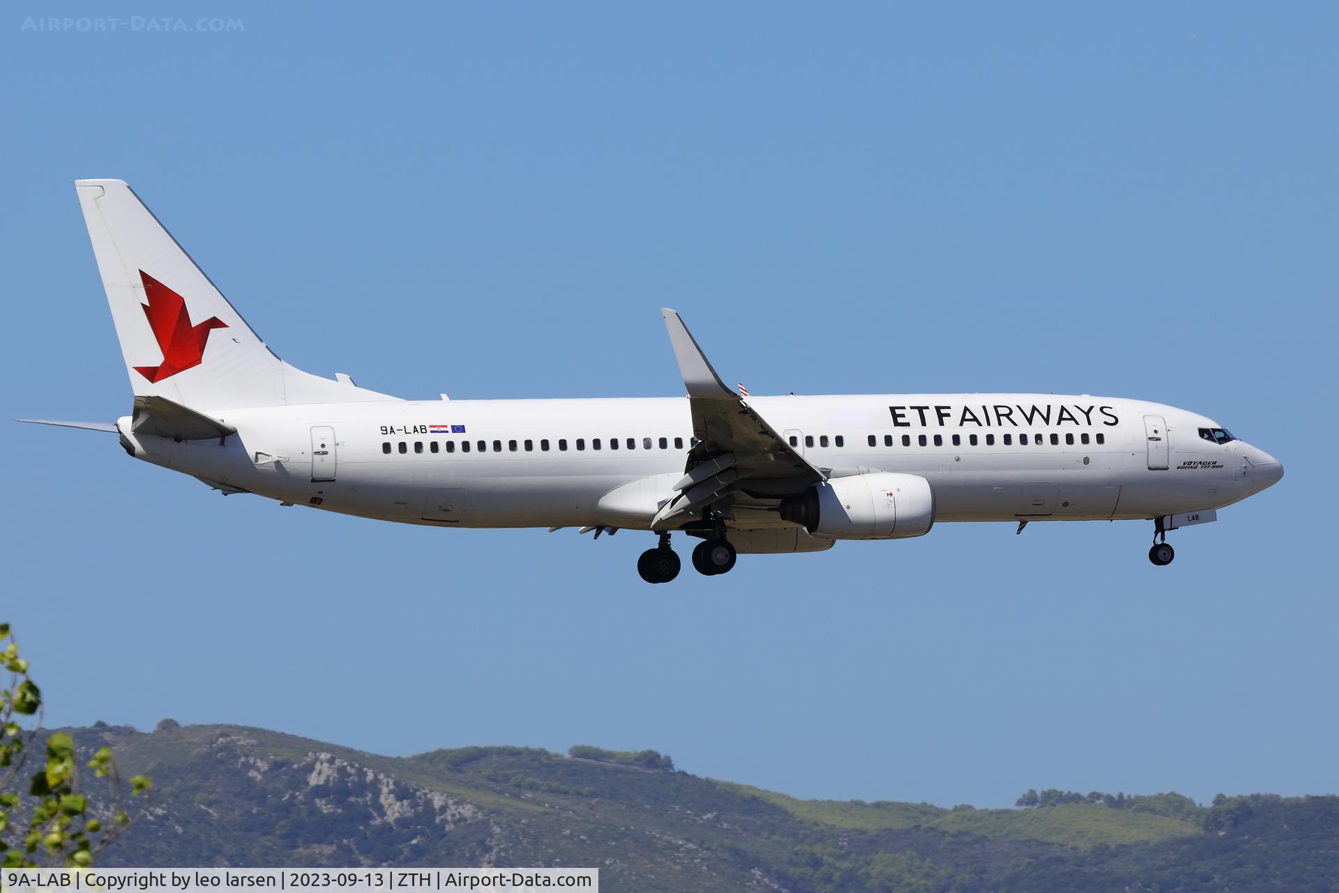 9A-LAB, 2001 Boeing 737-8K5 C/N 30882, ZTH 13.9.2023