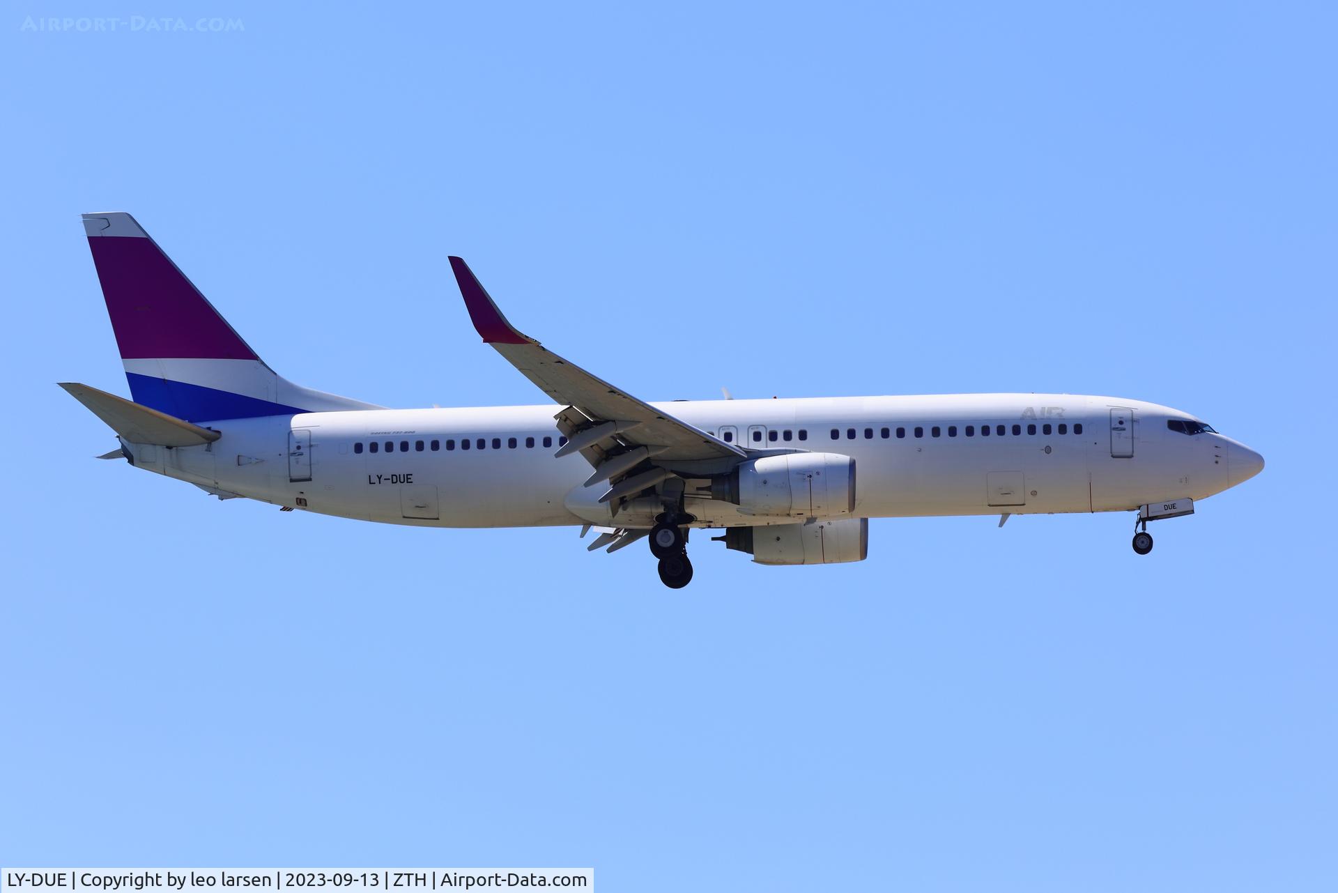 LY-DUE, 2004 Boeing 737-8FE C/N 33996, ZTH 13.9.2023