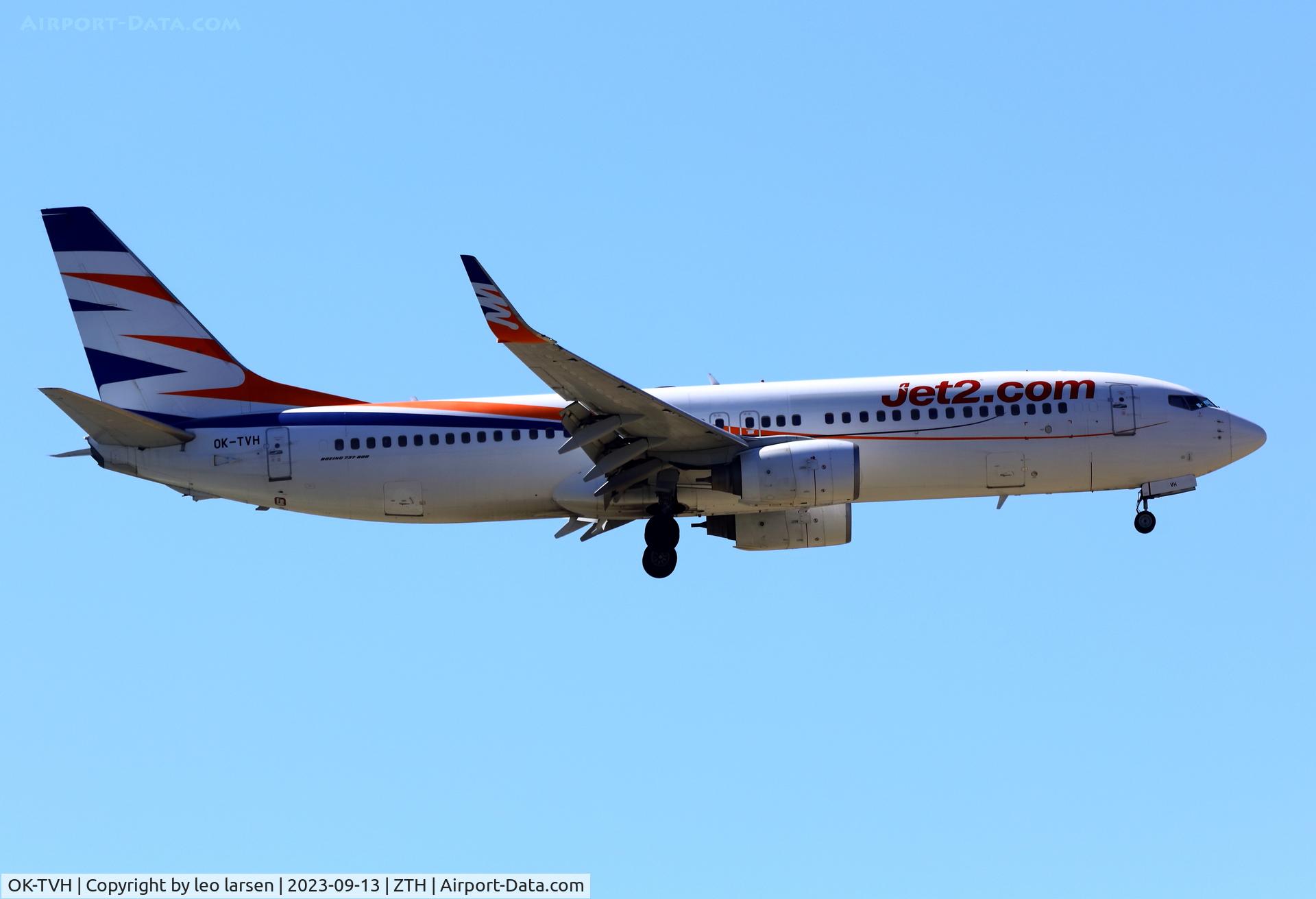 OK-TVH, 2008 Boeing 737-8Q8 C/N 35275, ZTH 13.9.2023.Flying for Jet2.