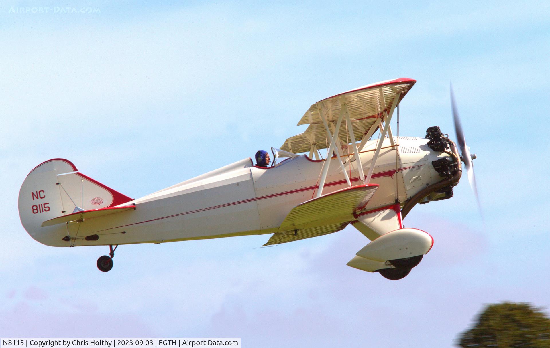 N8115, 1929 Travel Air D-4000 C/N 887, Almost incredibly built in 1929 the very stylish Travelair D-4000 takes to the air at the Vintage Airshow at old Warden