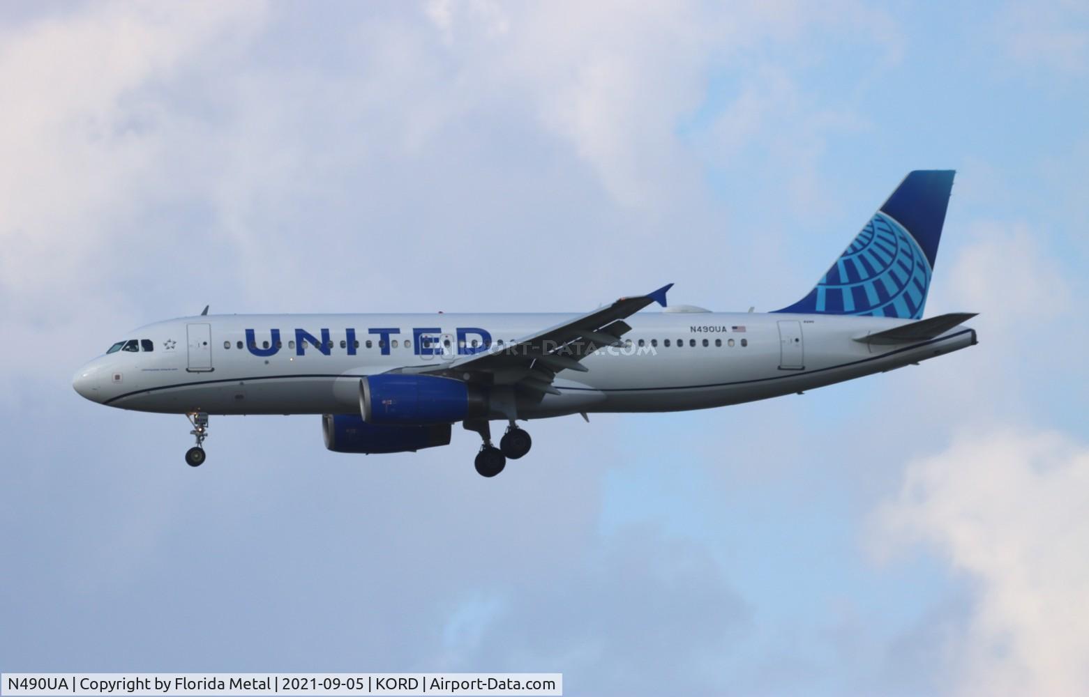 N490UA, 2002 Airbus A320-232 C/N 1728, UAL A320 nc zx SMF-ORD