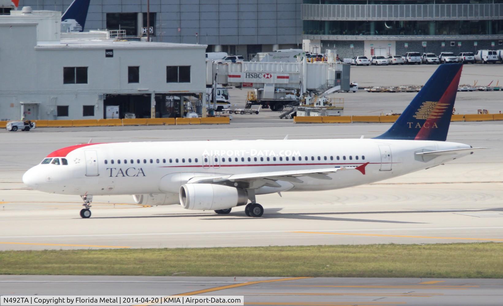 N492TA, 2005 Airbus A320-233 C/N 2434, Taca A320 zx MIA-SAL