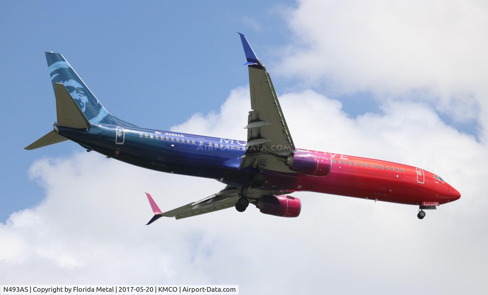 N493AS, 2016 Boeing 737-990/ER C/N 41727, ASA 739 More to love zx SEA-MCO