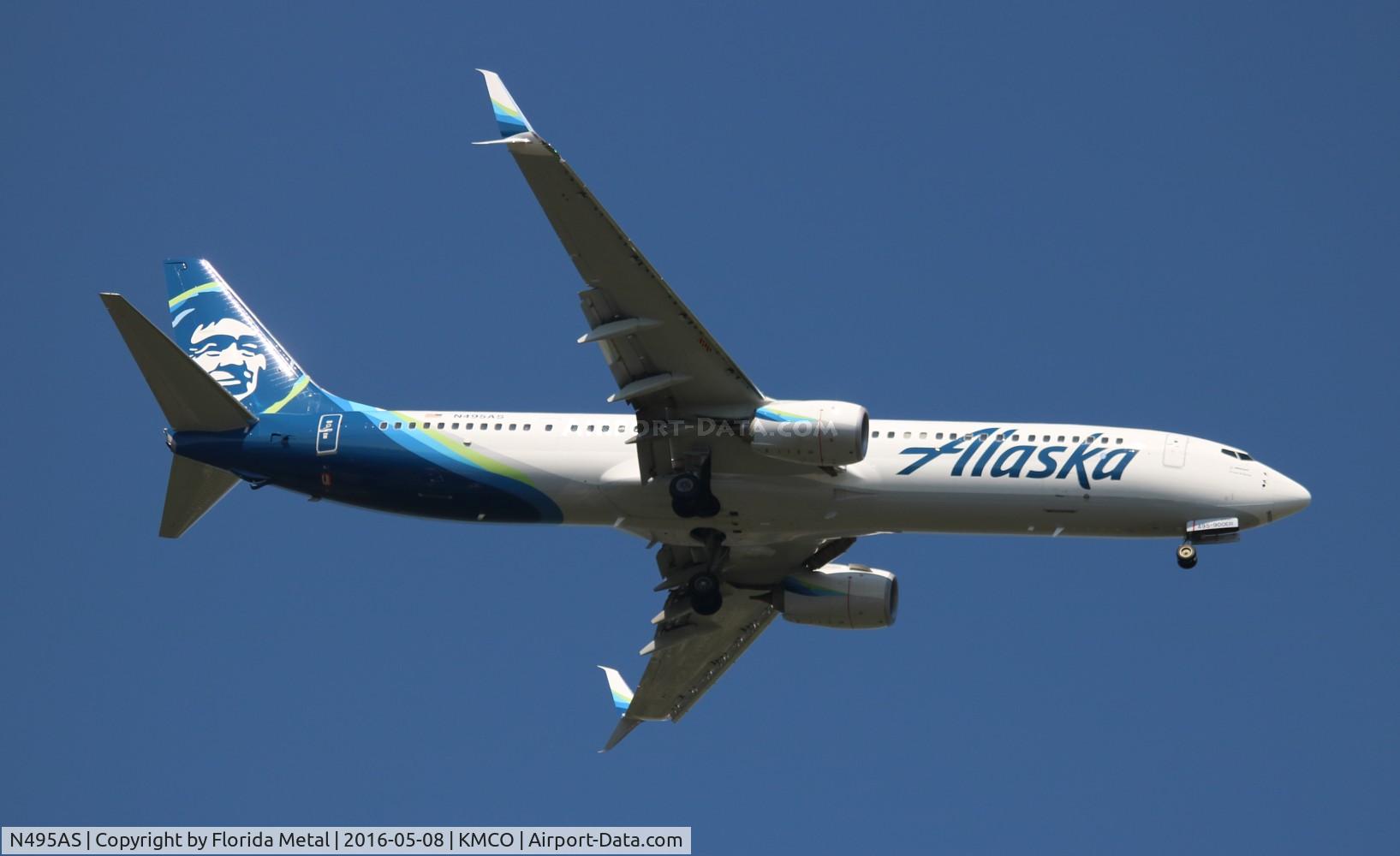 N495AS, 2016 Boeing 737-900/ER C/N 41728, ASA 739 zx PDX-MCO