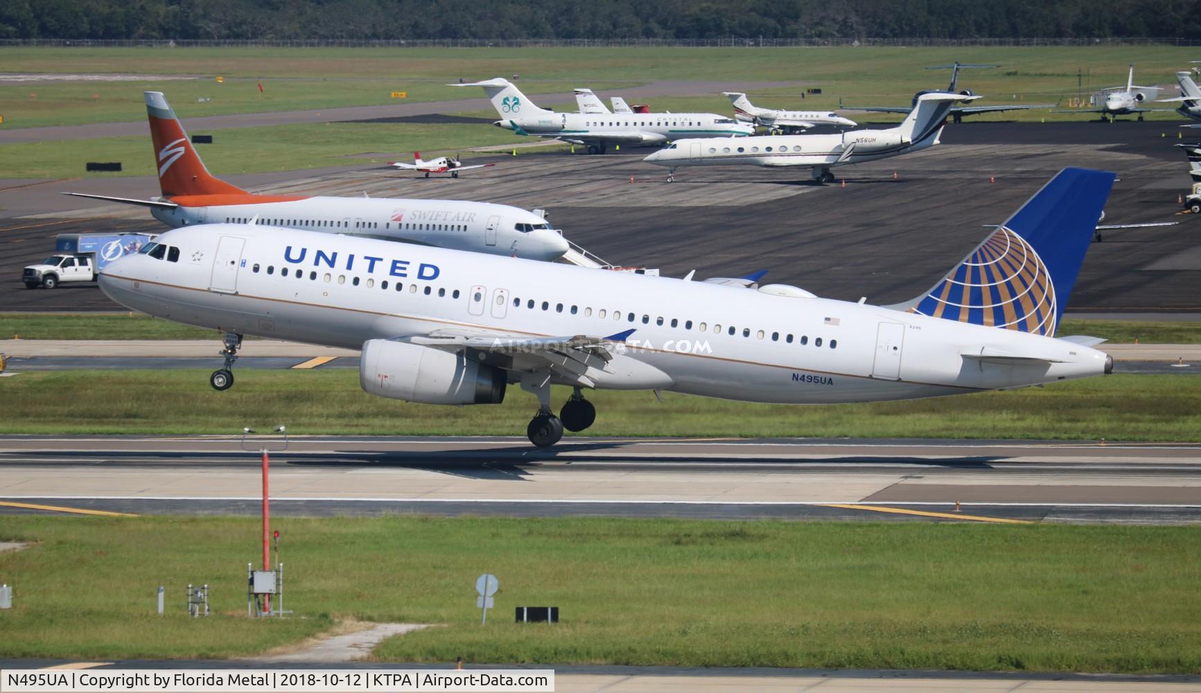 N495UA, 2002 Airbus A320-232 C/N 1842, UAL A320 zx IAD-TPA
