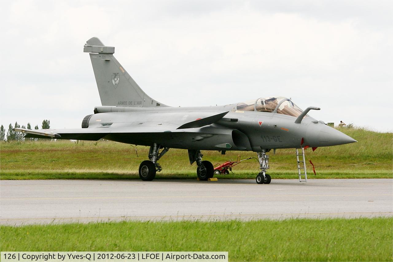 126, Dassault Rafale C C/N 126, Dassault Rafale C, Flight line, Evreux-Fauville AFB 105 (LFOE)