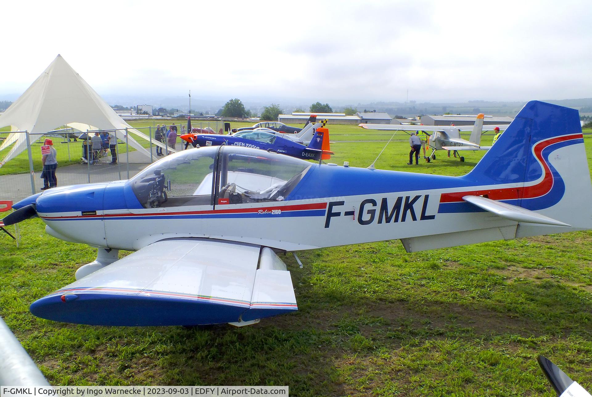 F-GMKL, Robin R-2160 Alpha Sport C/N 265, Robin R.2160 Acrobin at the Fly-in und Flugplatzfest (airfield display) at Elz Airfield