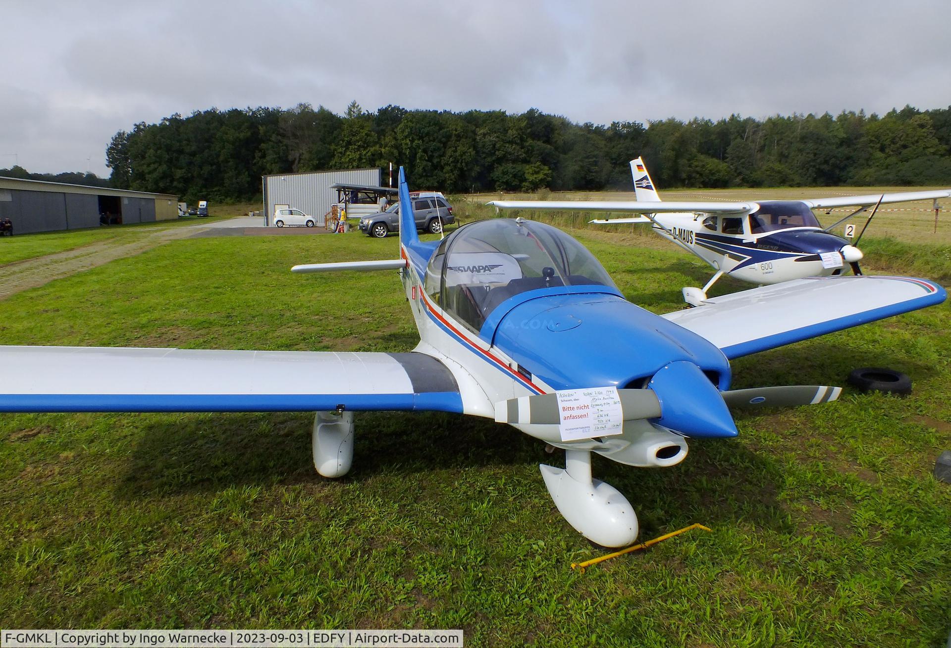 F-GMKL, Robin R-2160 Alpha Sport C/N 265, Robin R.2160 Acrobin at the Fly-in und Flugplatzfest (airfield display) at Elz Airfield