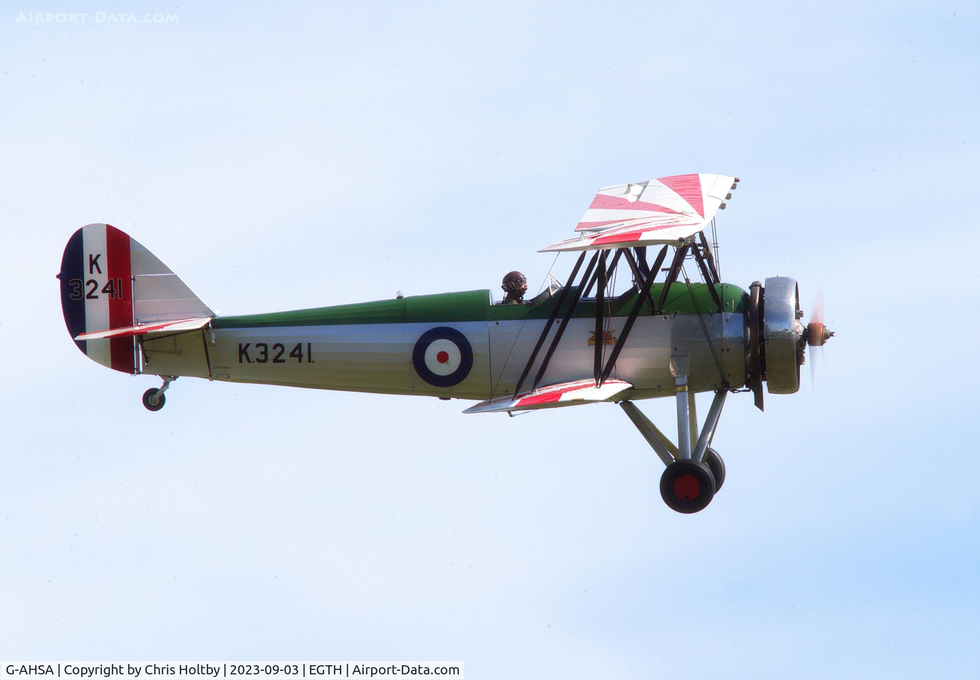 G-AHSA, 1933 Avro 621 Tutor C/N K3215, 1933 Avro Tutor displaying during the Vintage Airshow at Old Warden 2023