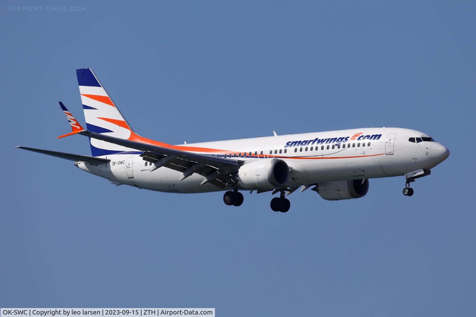 OK-SWC, 2018 Boeing 737-8 MAX C/N 43296, ZTH 15.9.2023