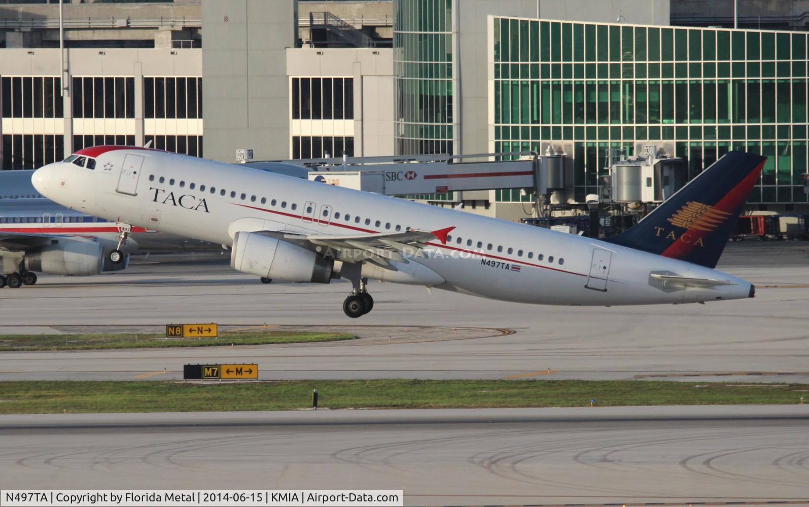 N497TA, 2008 Airbus A320-233 C/N 3378, TACA A320 zx MIA-MGA