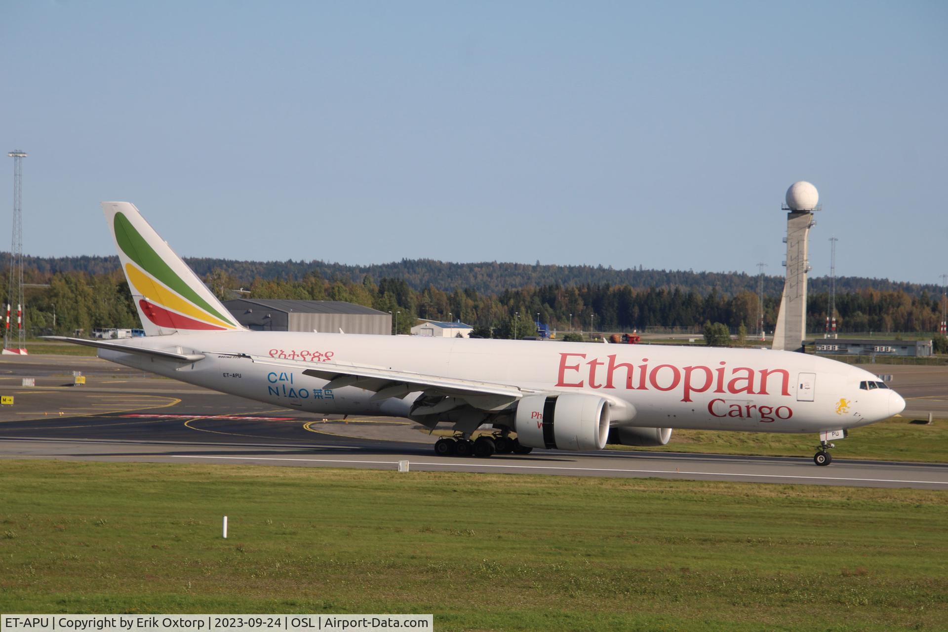 ET-APU, 2012 Boeing 777-F6N C/N 41817, ET-APU in OSL
