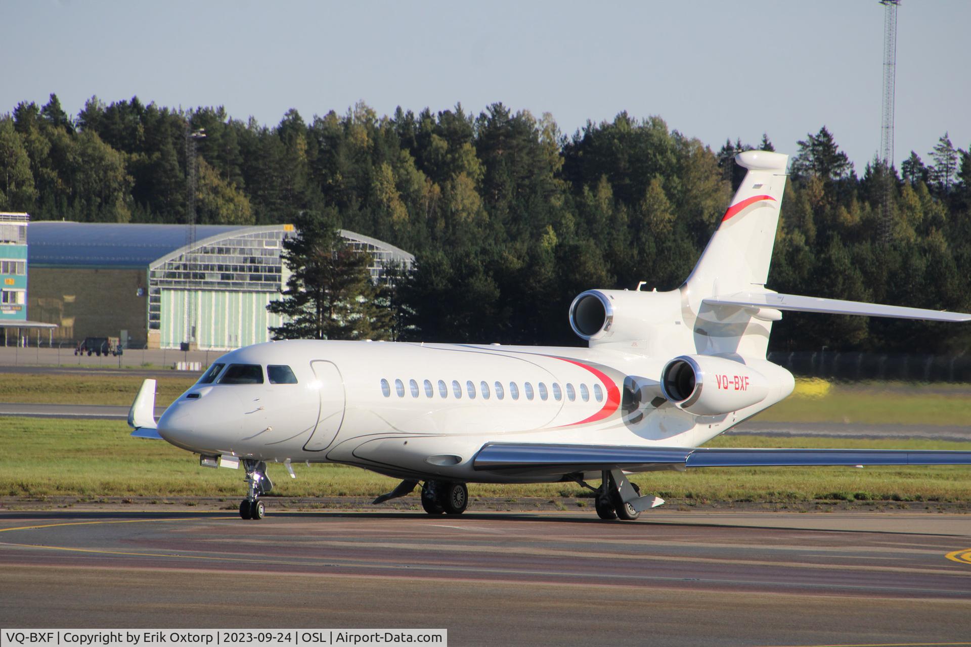 VQ-BXF, Dassault Flcon 8X C/N 488, VQ-BXF in OSL