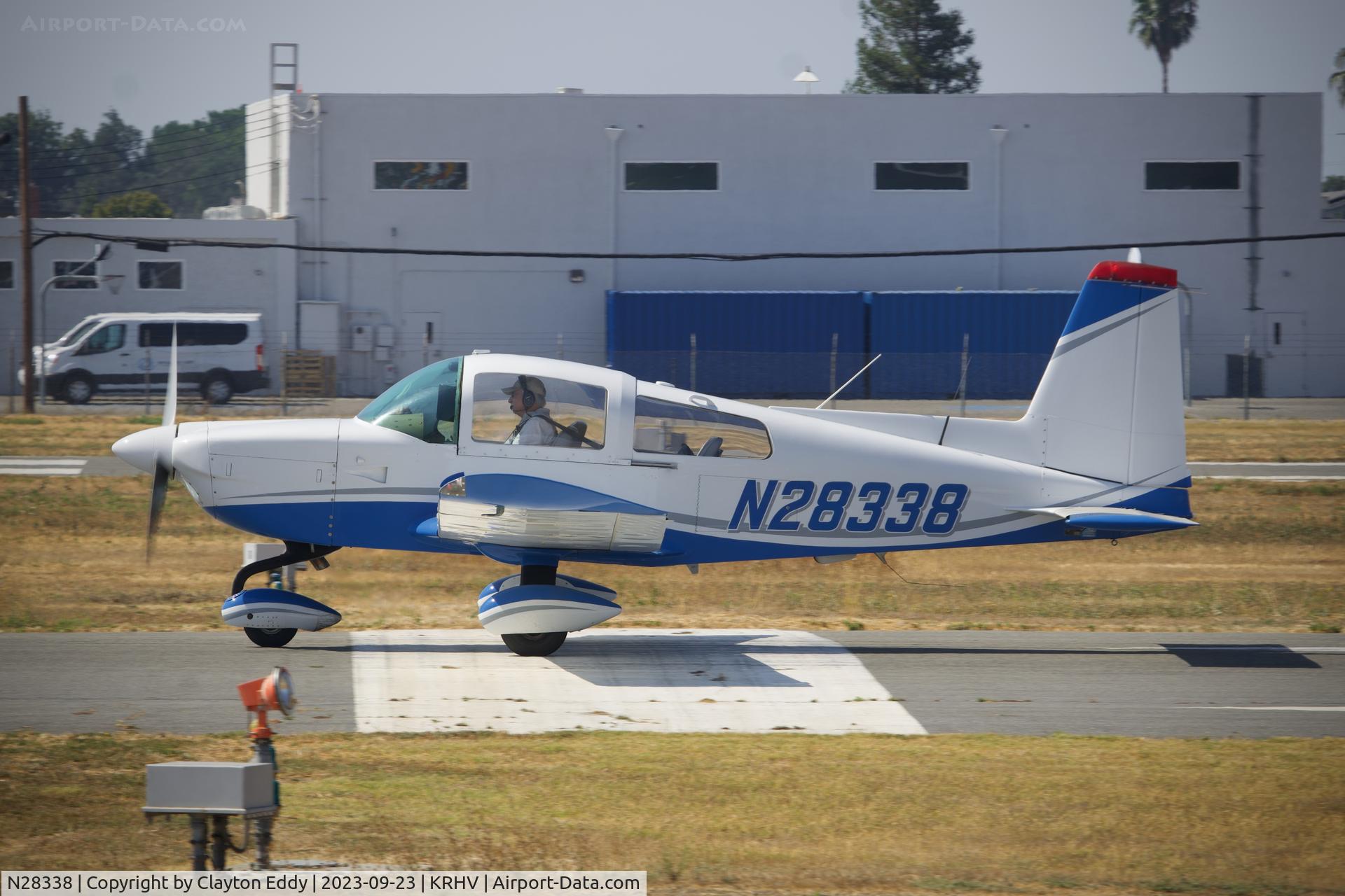 N28338, 1977 Grumman American AA-5B Tiger C/N AA5B0569, Reid-Hillview Airport Community Day California 2023.