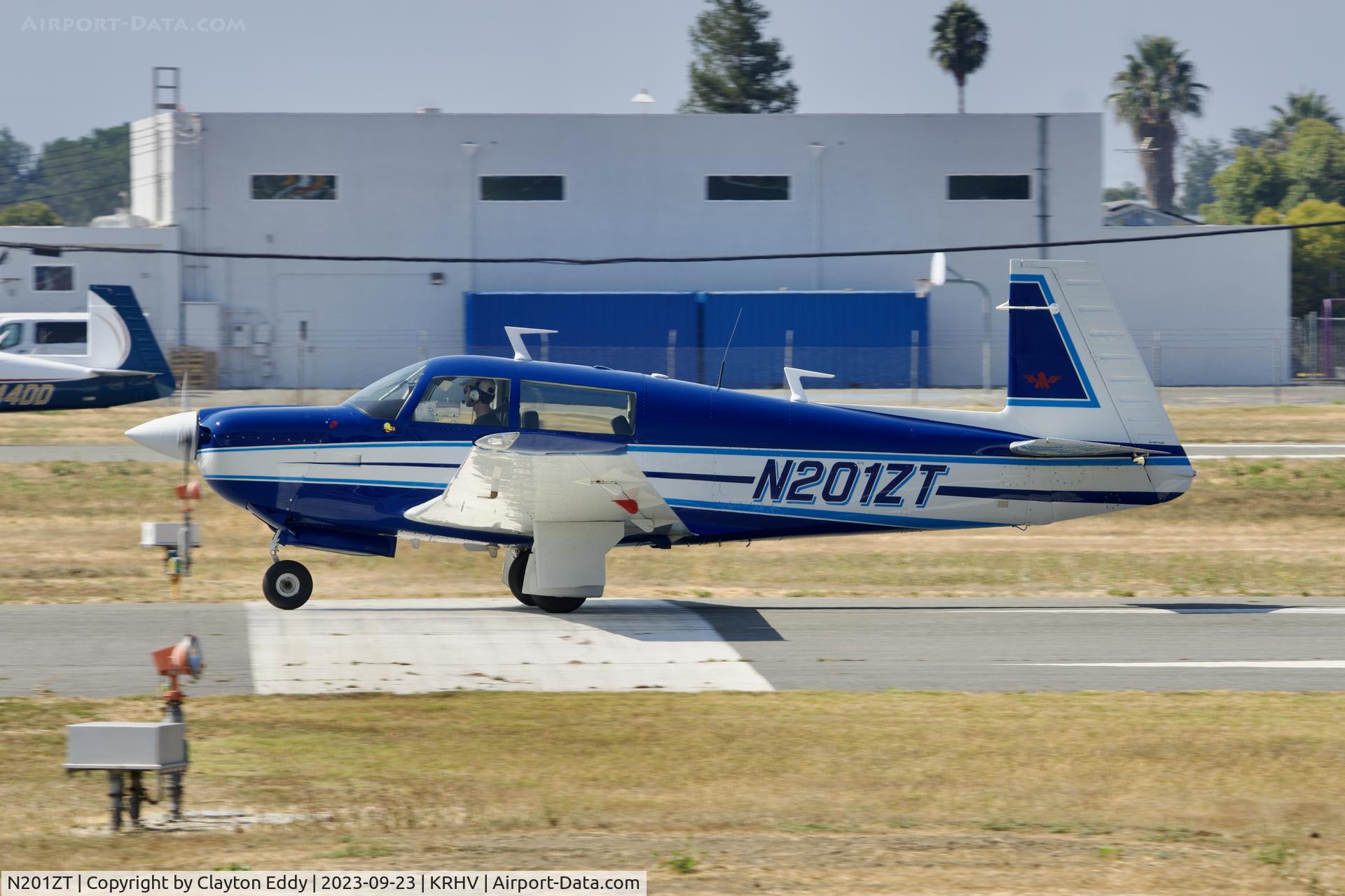 N201ZT, 1978 Mooney M20J 201 C/N 24-0543, Reid-Hillview Airport Community Day California 2023.