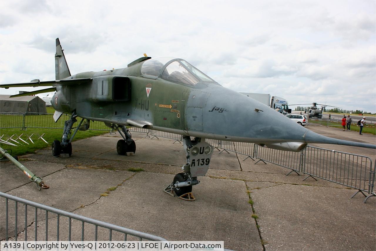 A139, Sepecat Jaguar A C/N A139, Sepecat Jaguar A, Preserved at Euvreux-Fauville Air Base 105 (LFOE)