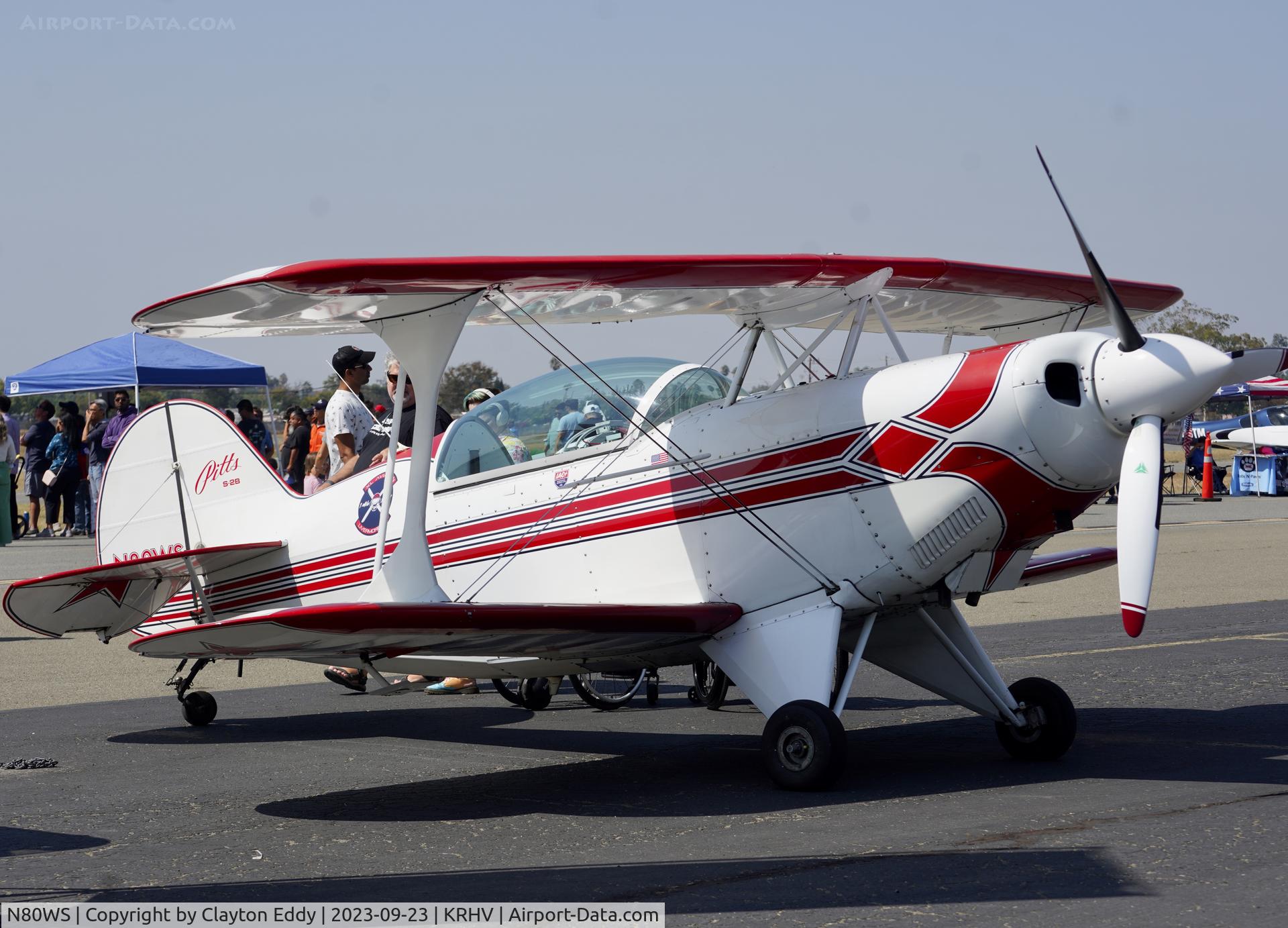 N80WS, 1994 Aviat Pitts S-2B Special C/N 5304, Reid-Hillview Airport Community Airport California 2023.