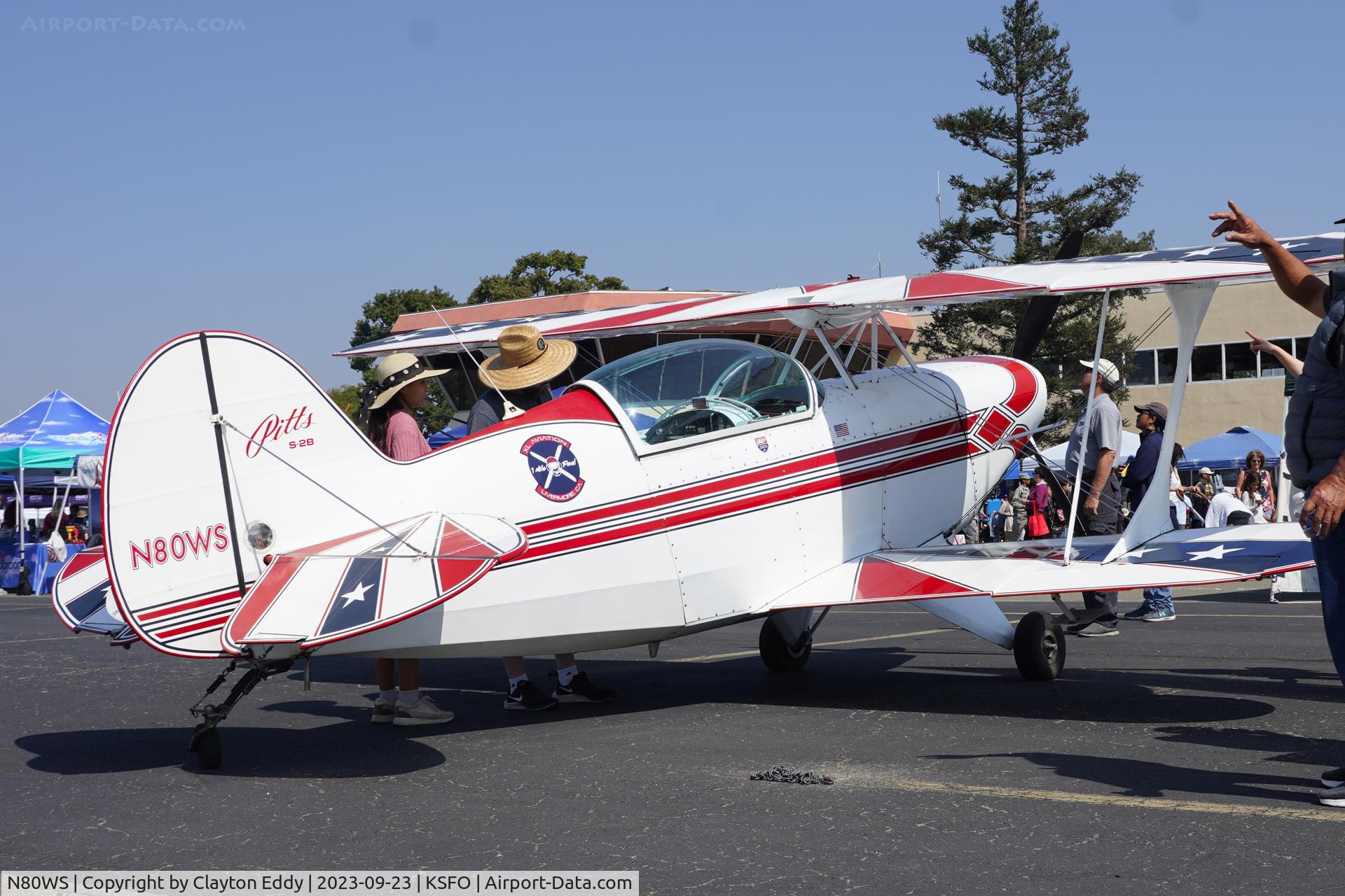 N80WS, 1994 Aviat Pitts S-2B Special C/N 5304, Reid-Hillview Airport Community Airport California 2023.