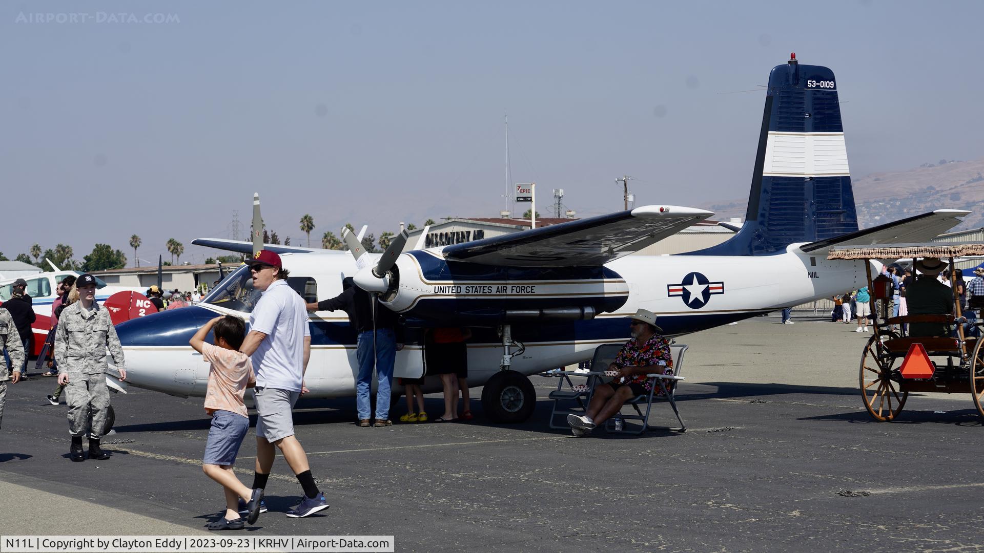 N11L, 1953 Aero Commander 520 C/N 520-109, Reid-Hillview Airport Community Day California 2023.