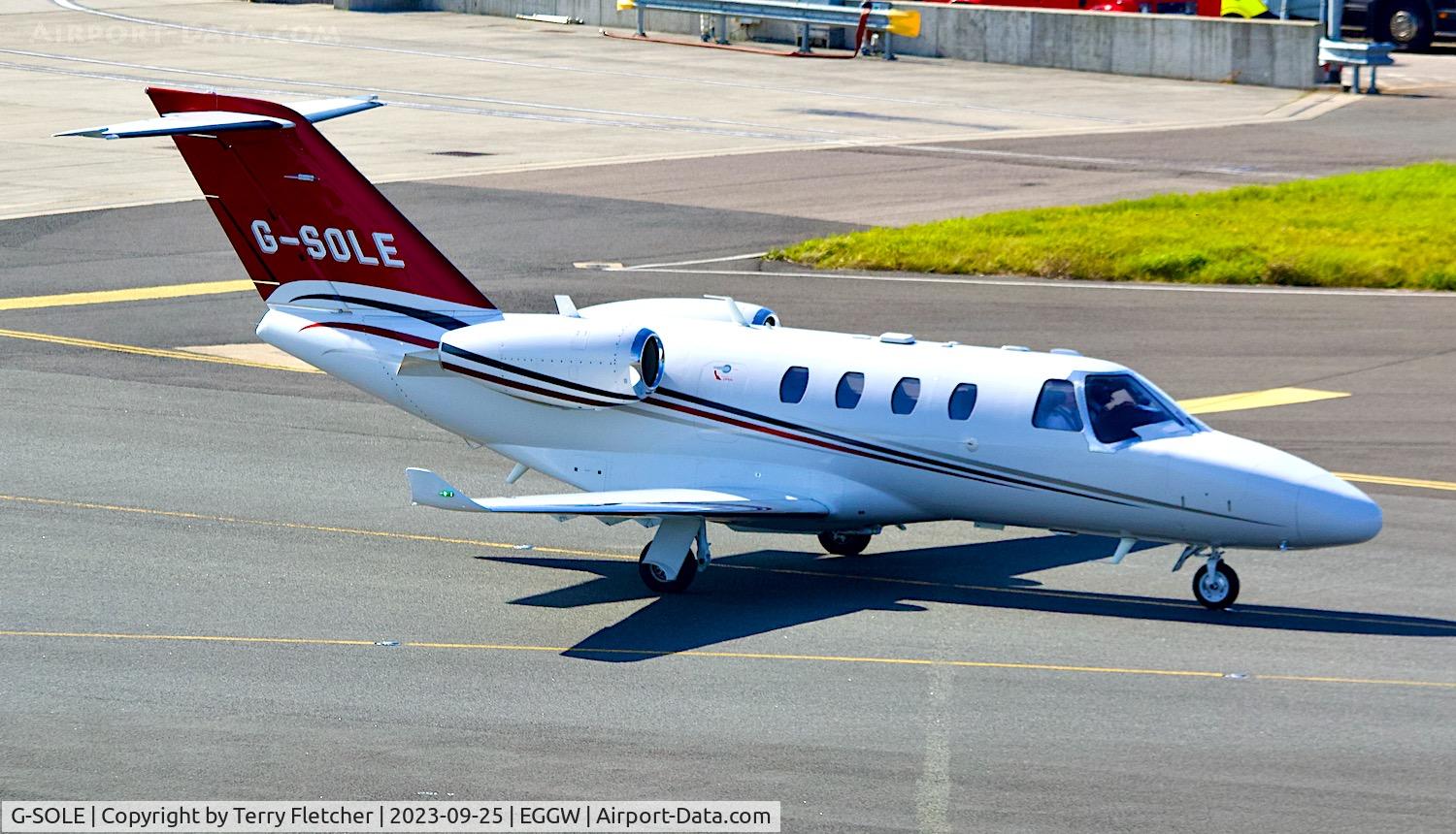 G-SOLE, 2022 Cessna 525 Citation M2 C/N 525-1124, At Luton Airport