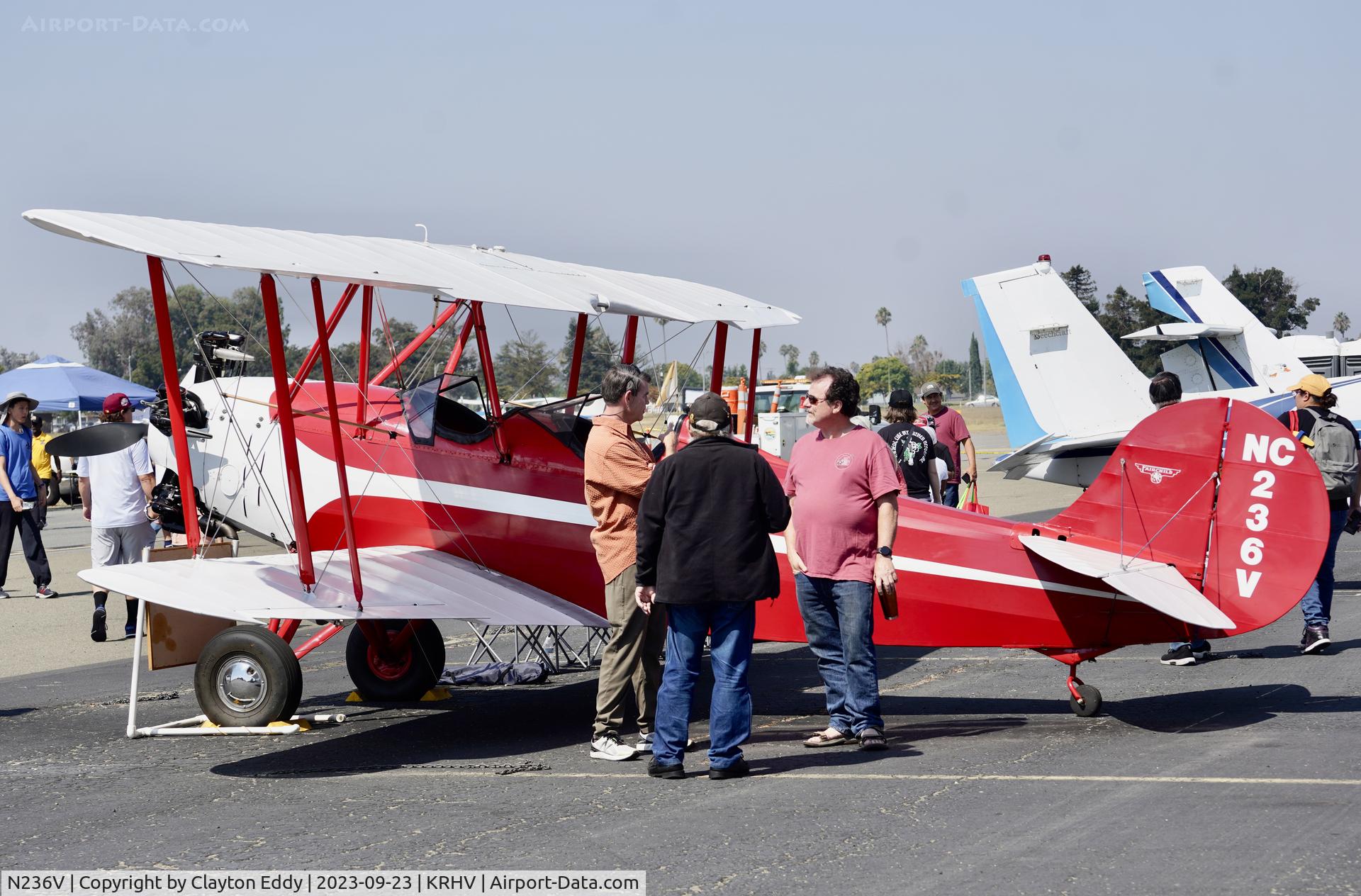 N236V, 1930 Fairchild KR-21 C/N 1043, Reid-Hillview Airport Community Day California 2023.